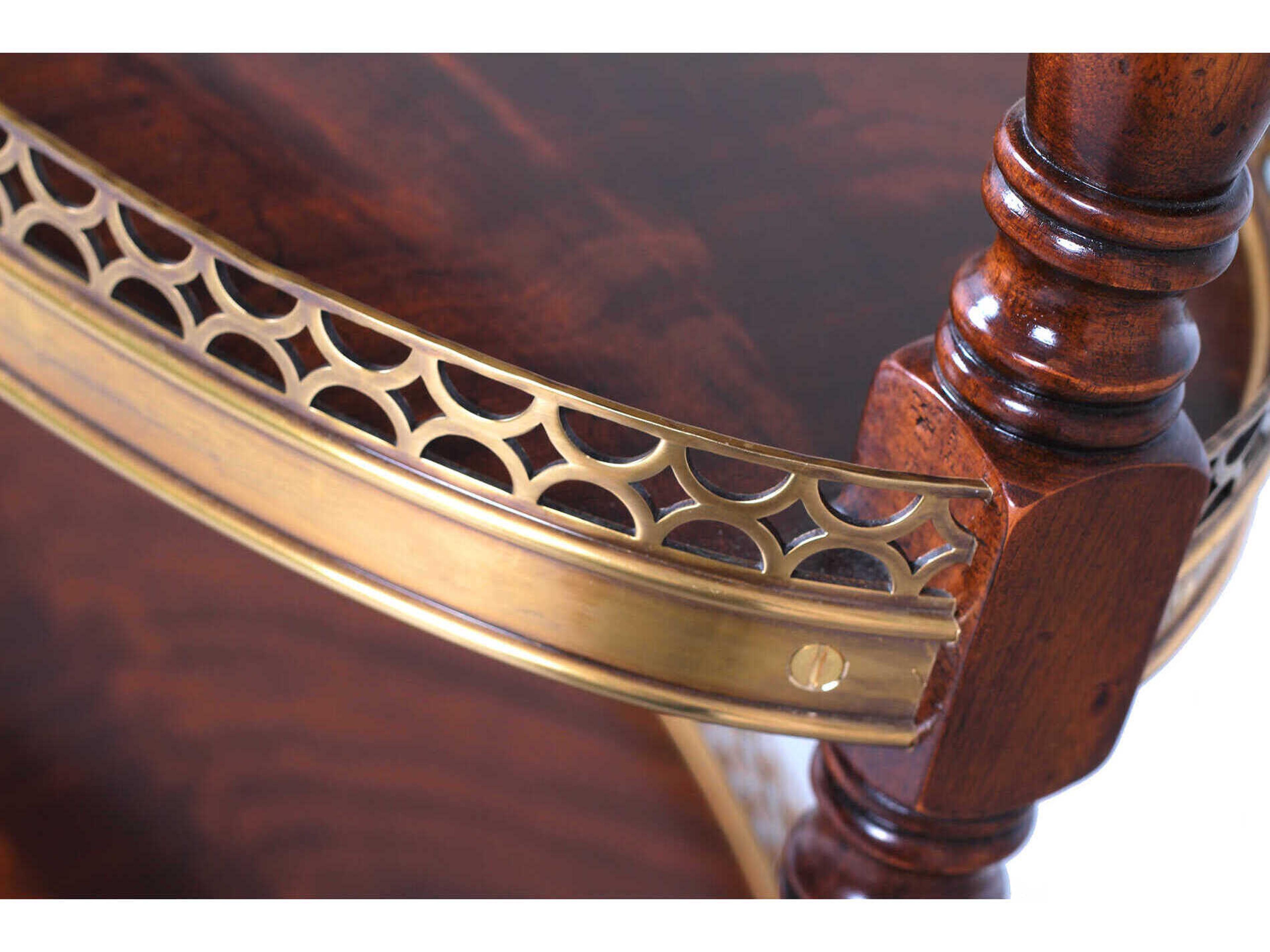 Maitland Smith Juliette Oval Wood Mahogany End Table