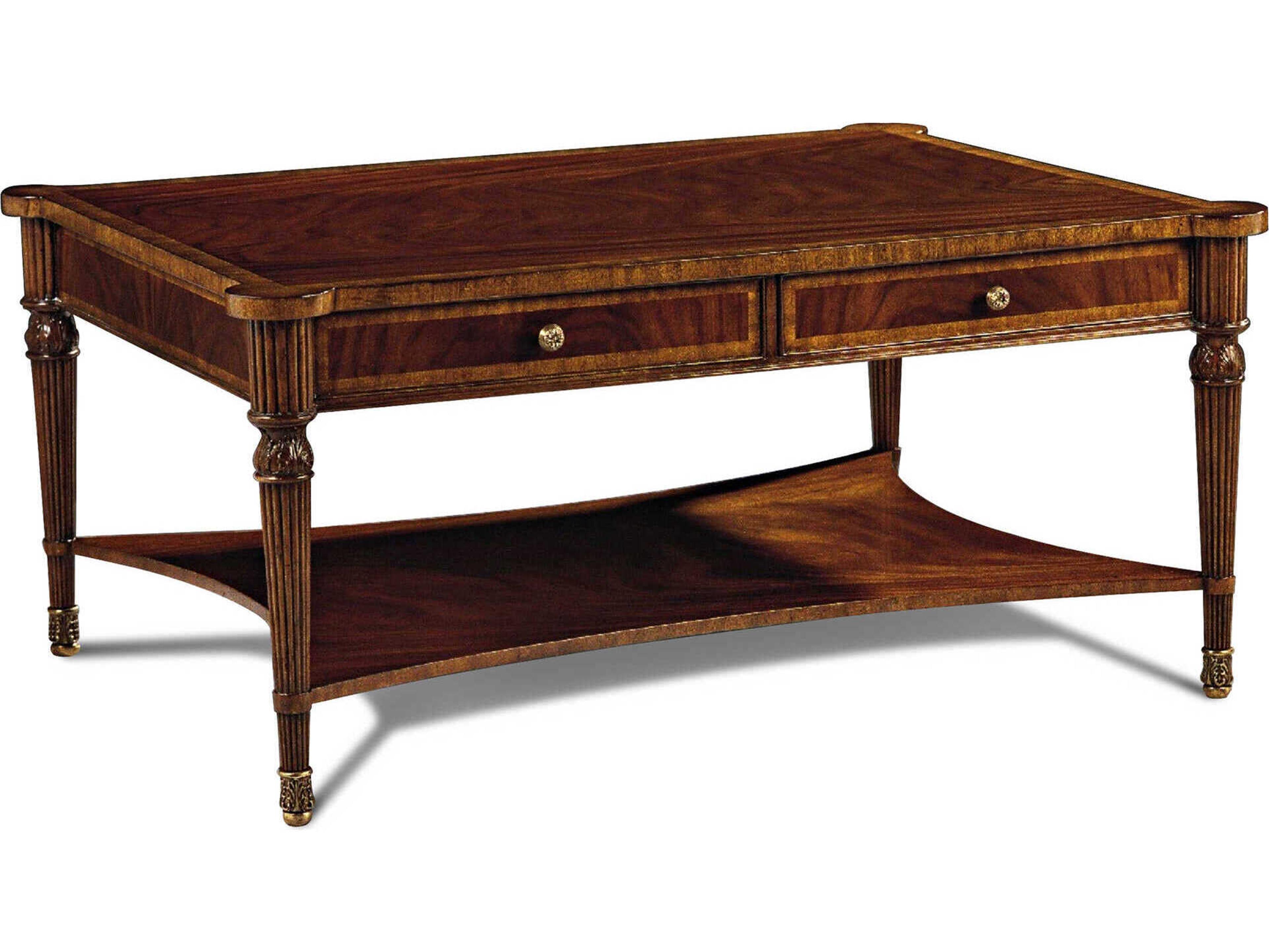 Maitland Smith Port Rectangular Wood Mahogany Cocktail Table