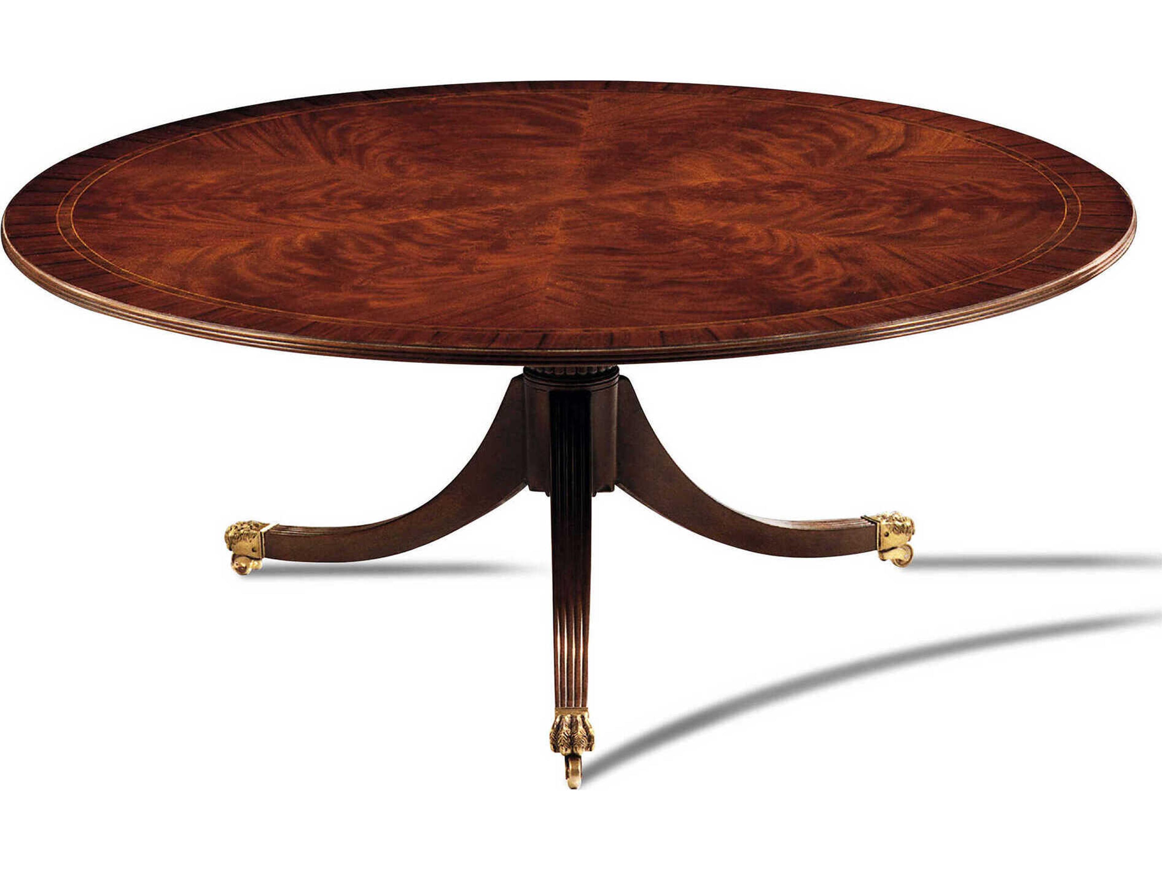 Armstrong Round Wood Mahogany Cocktail Table