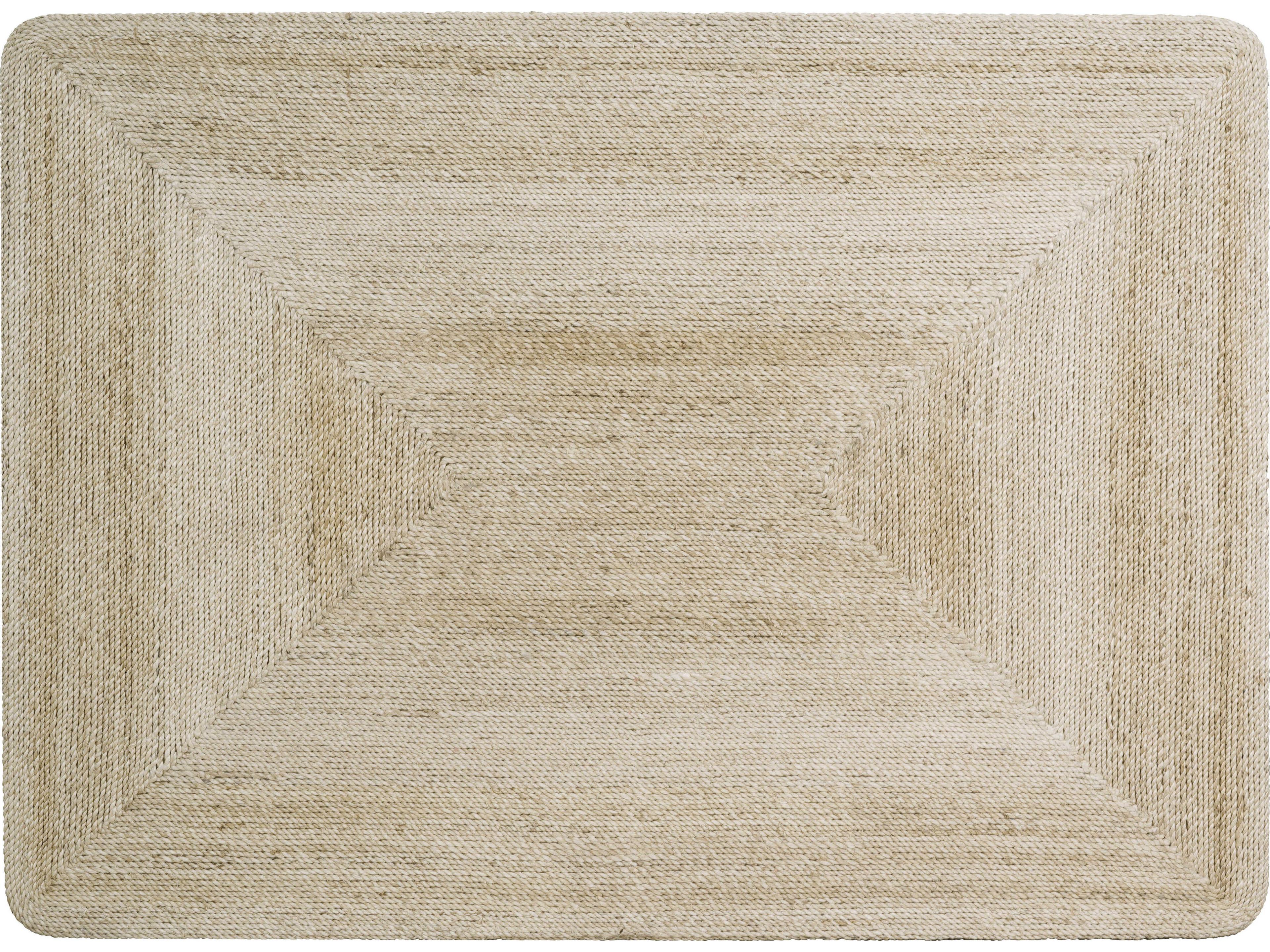 Maitland Smith Galleried Abaca Rectangular Natural Cocktail Table