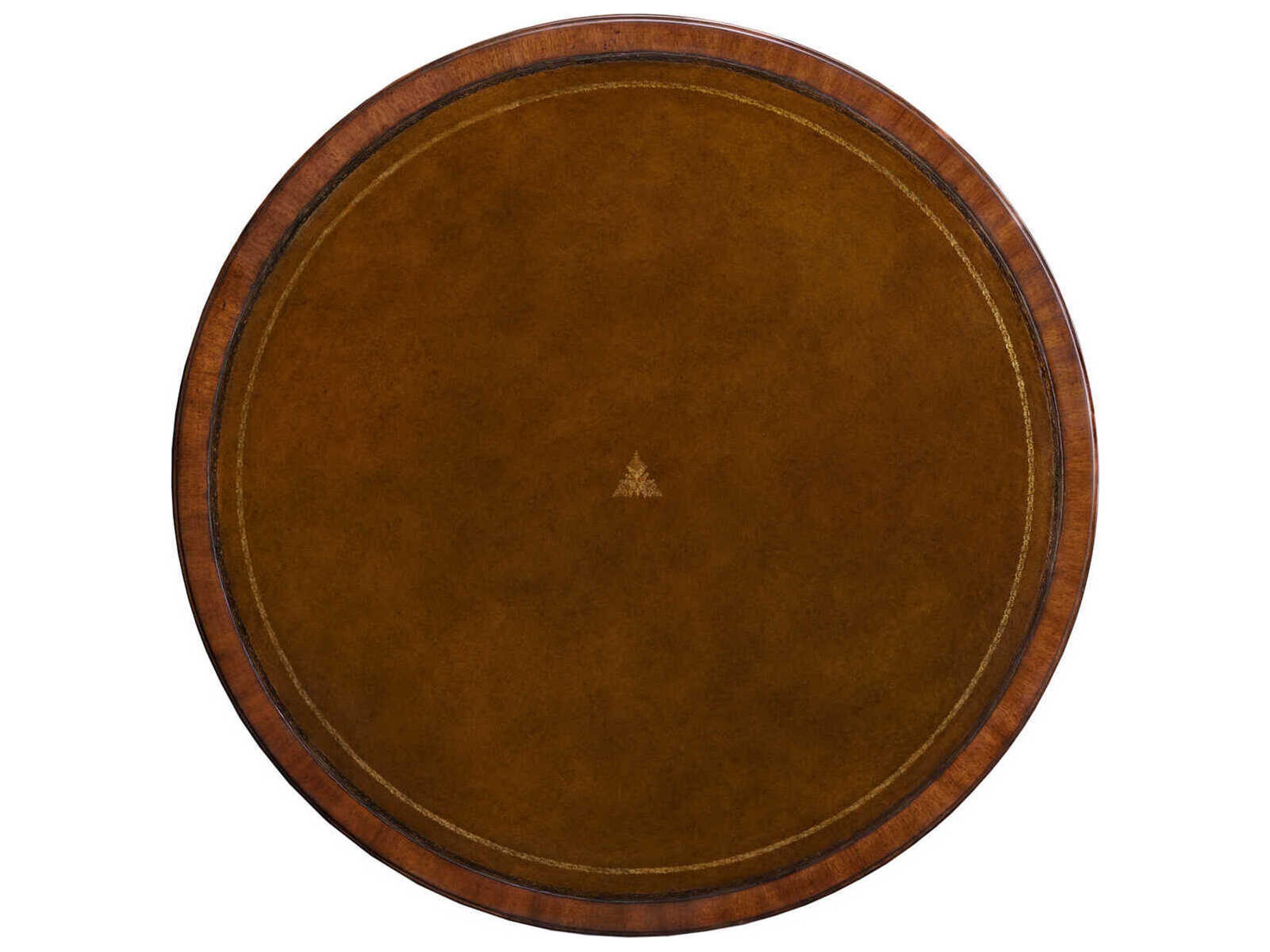 Maitland Smith Flank Round Wood Mahogany End Table