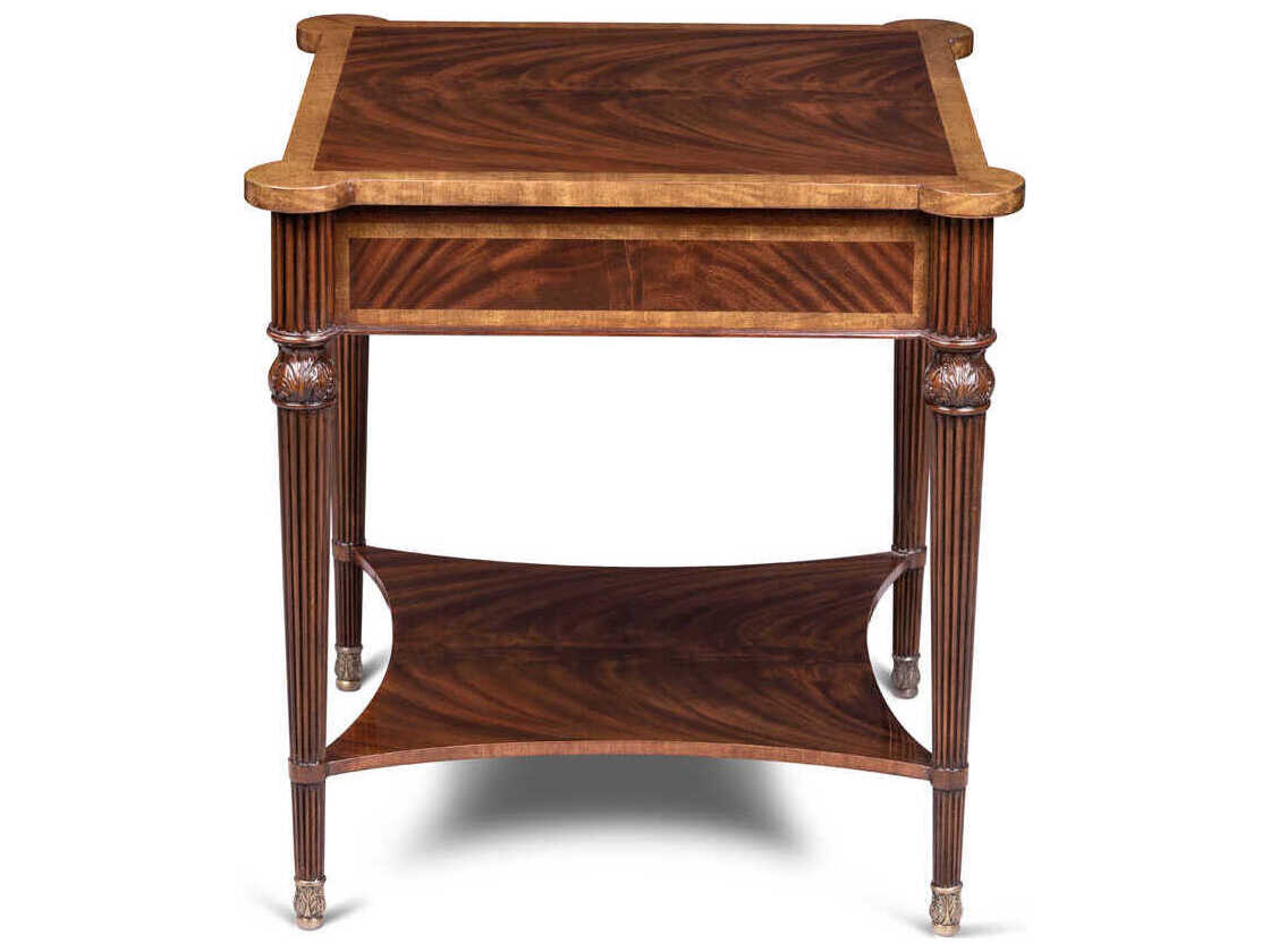Maitland Smith Carter Square Wood Mahogany End Table