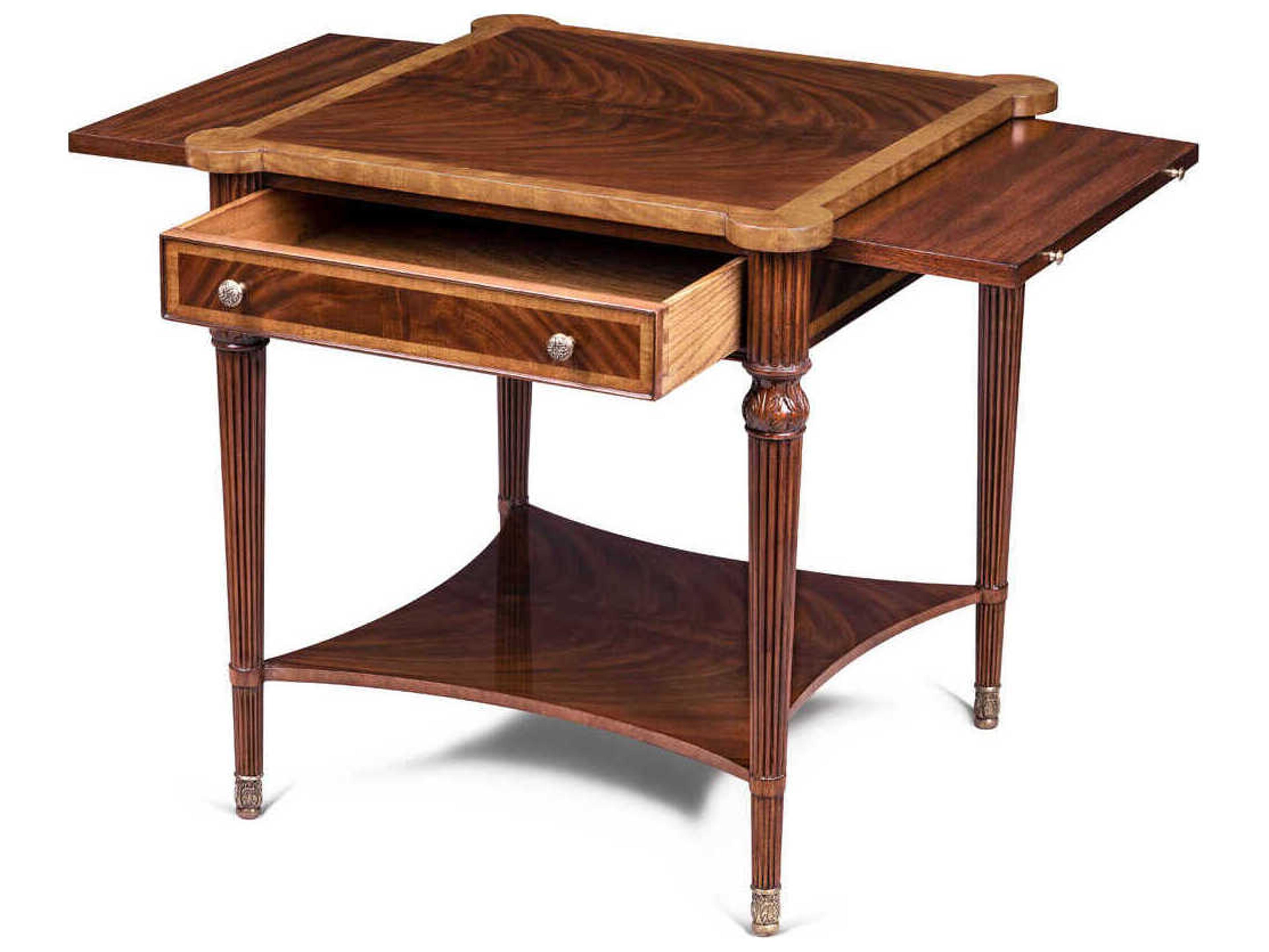 Maitland Smith Carter Square Wood Mahogany End Table
