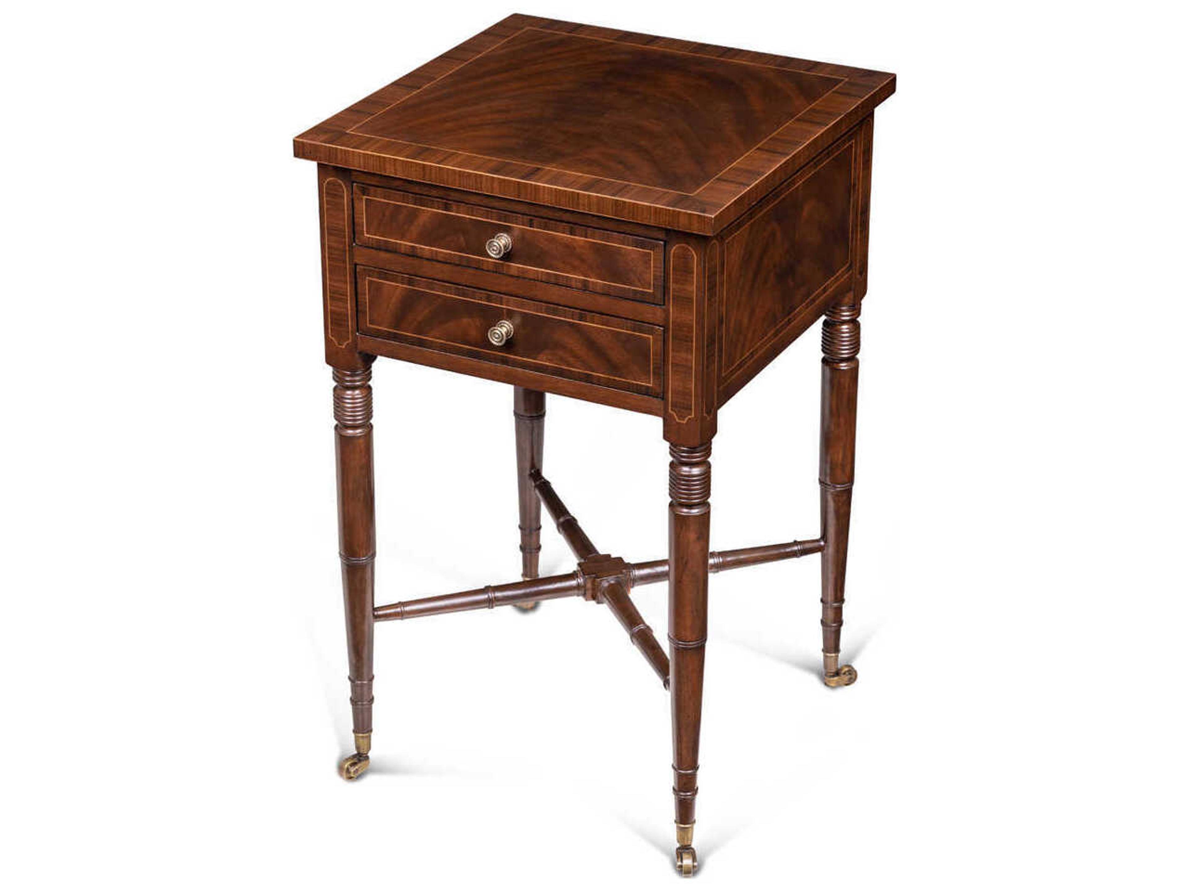 Maitland Smith Dixon Square Wood Mahogany End Table