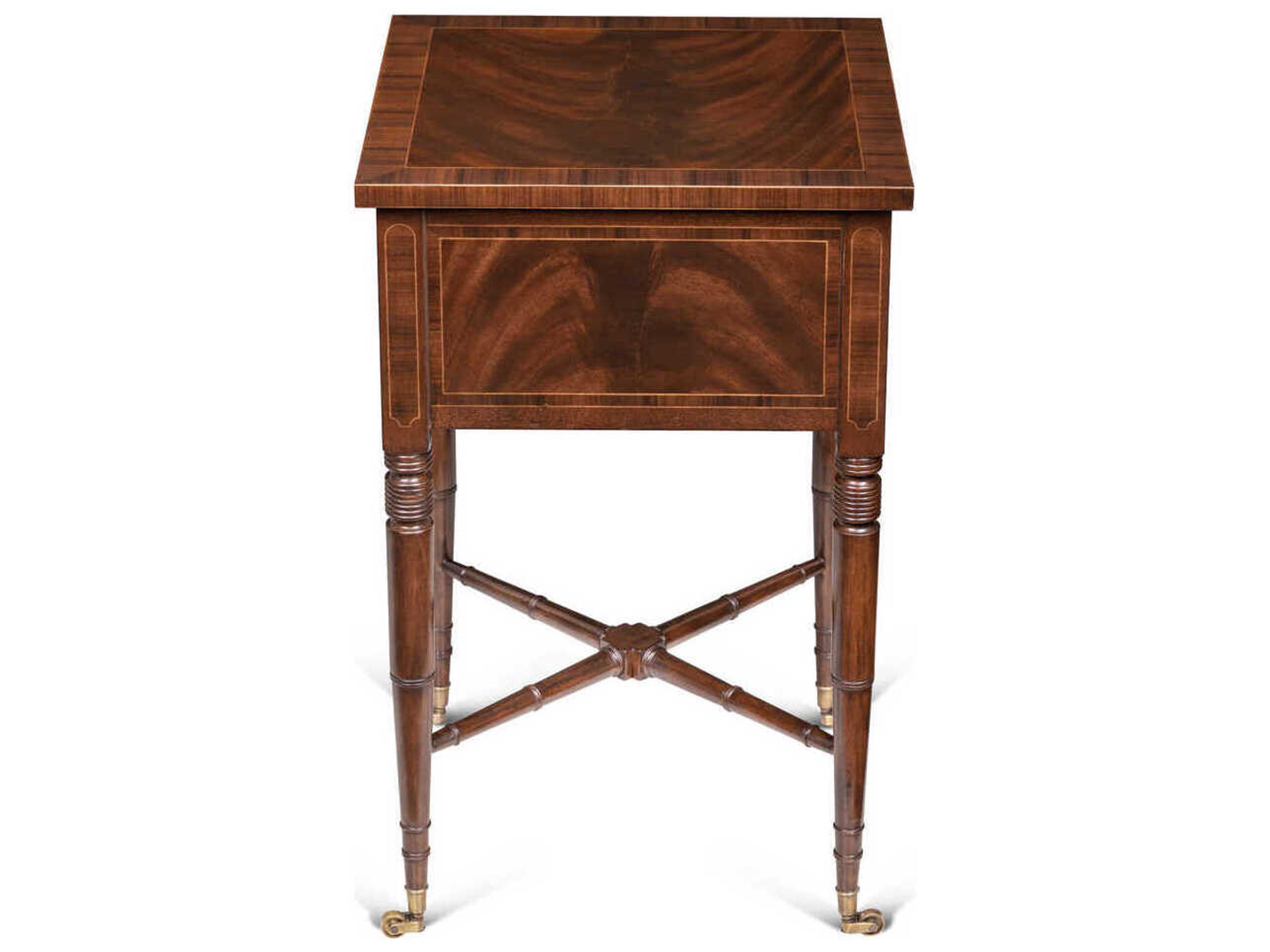 Maitland Smith Dixon Square Wood Mahogany End Table