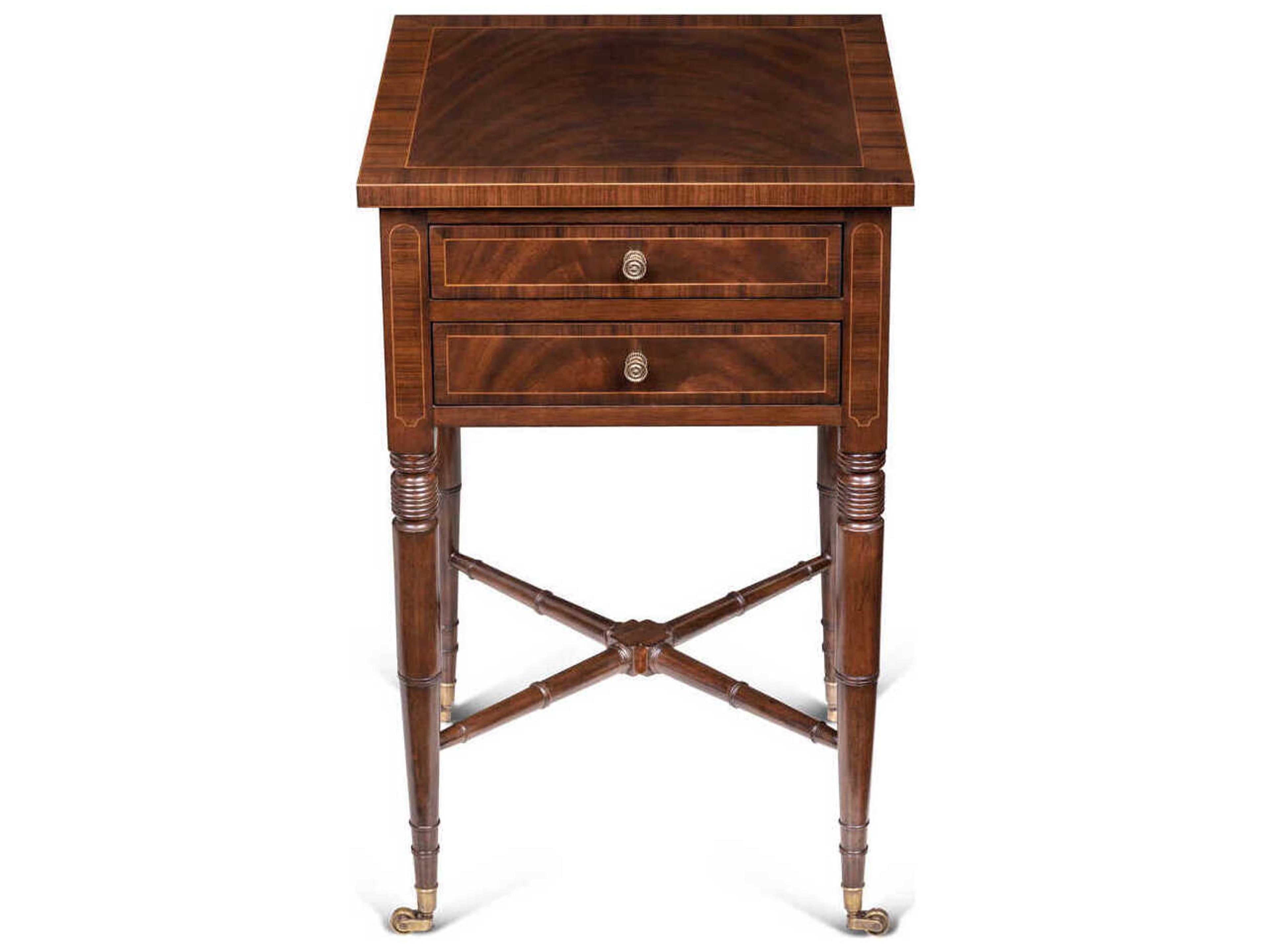 Maitland Smith Dixon Square Wood Mahogany End Table