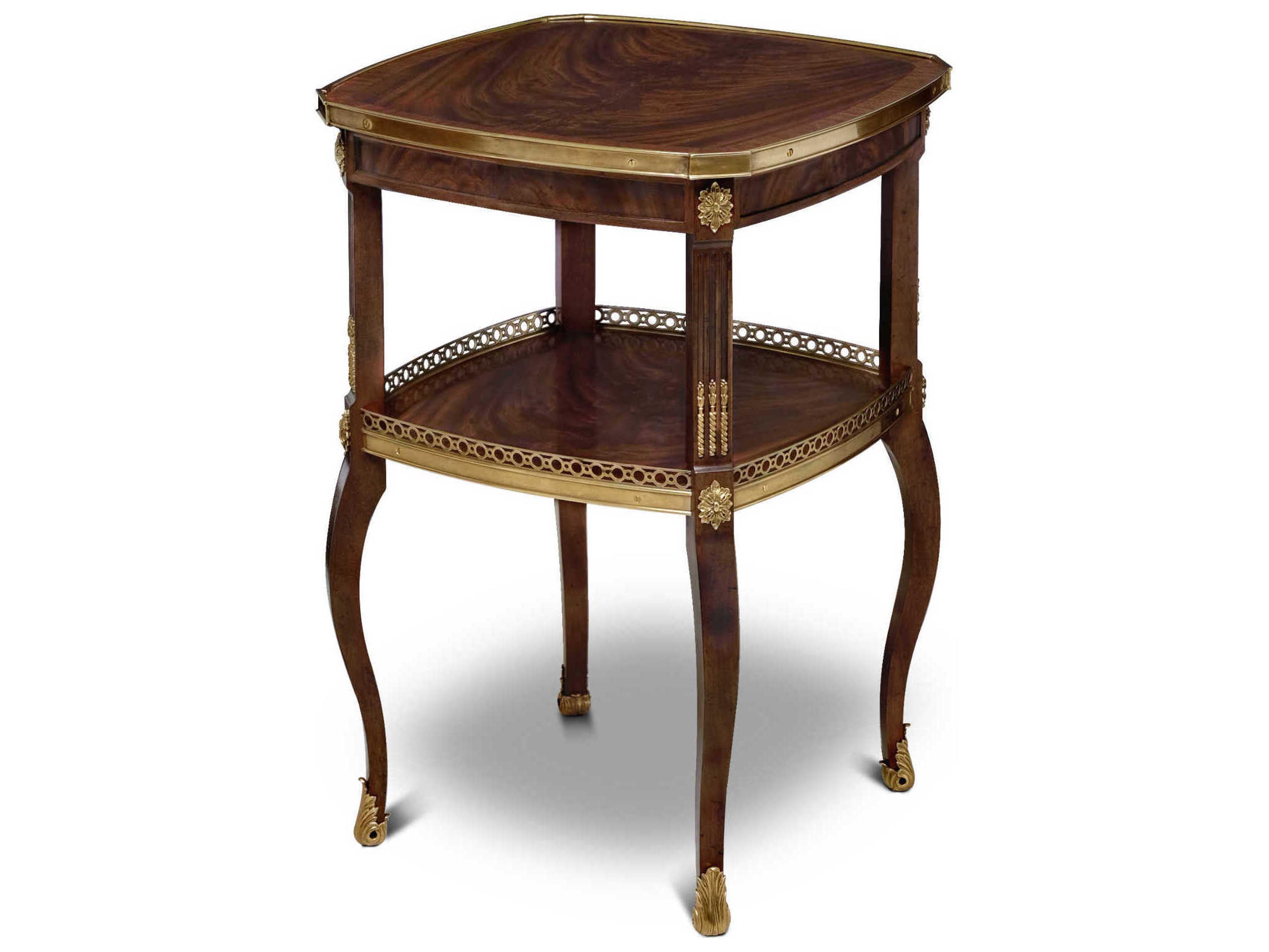 Gallery Square Wood Mahogany End Table