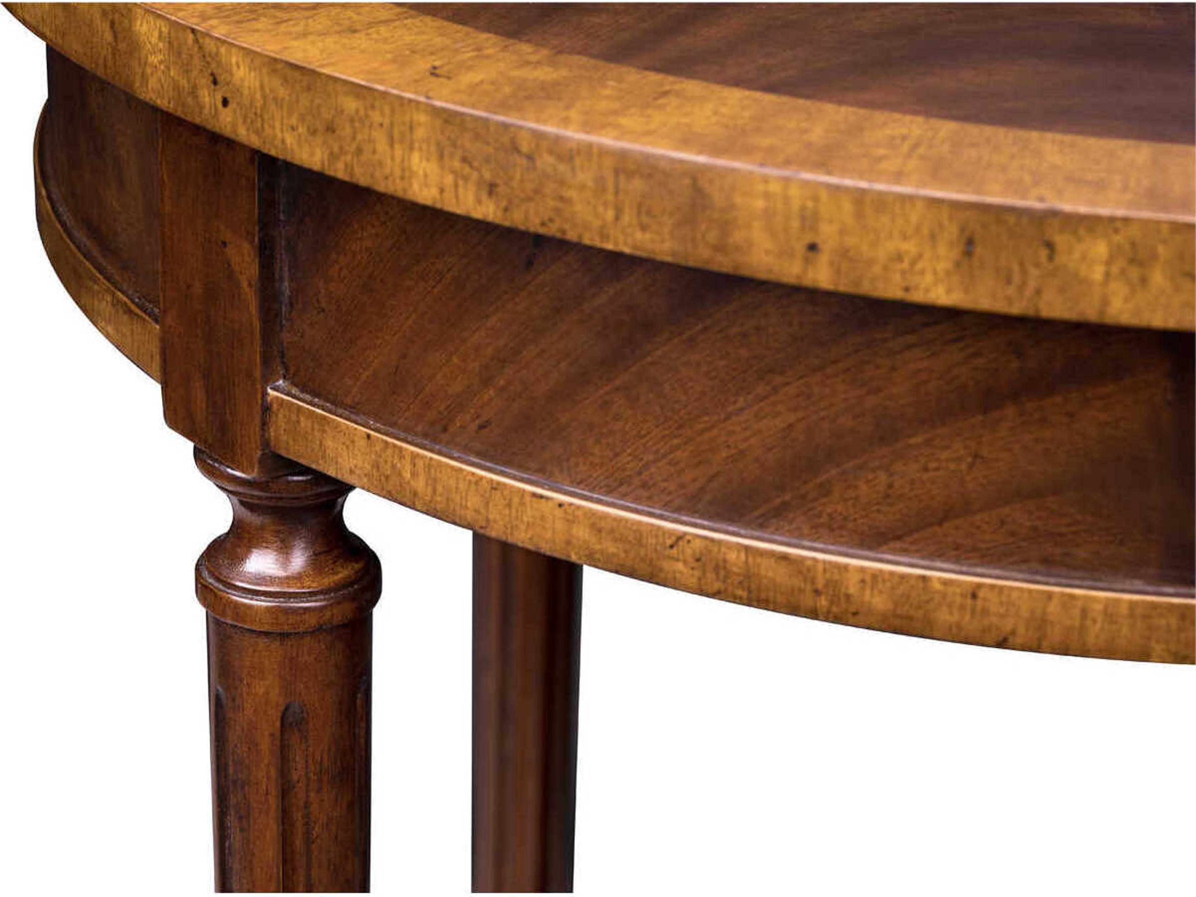 Maitland Smith Carriage Round Wood Mahogany End Table