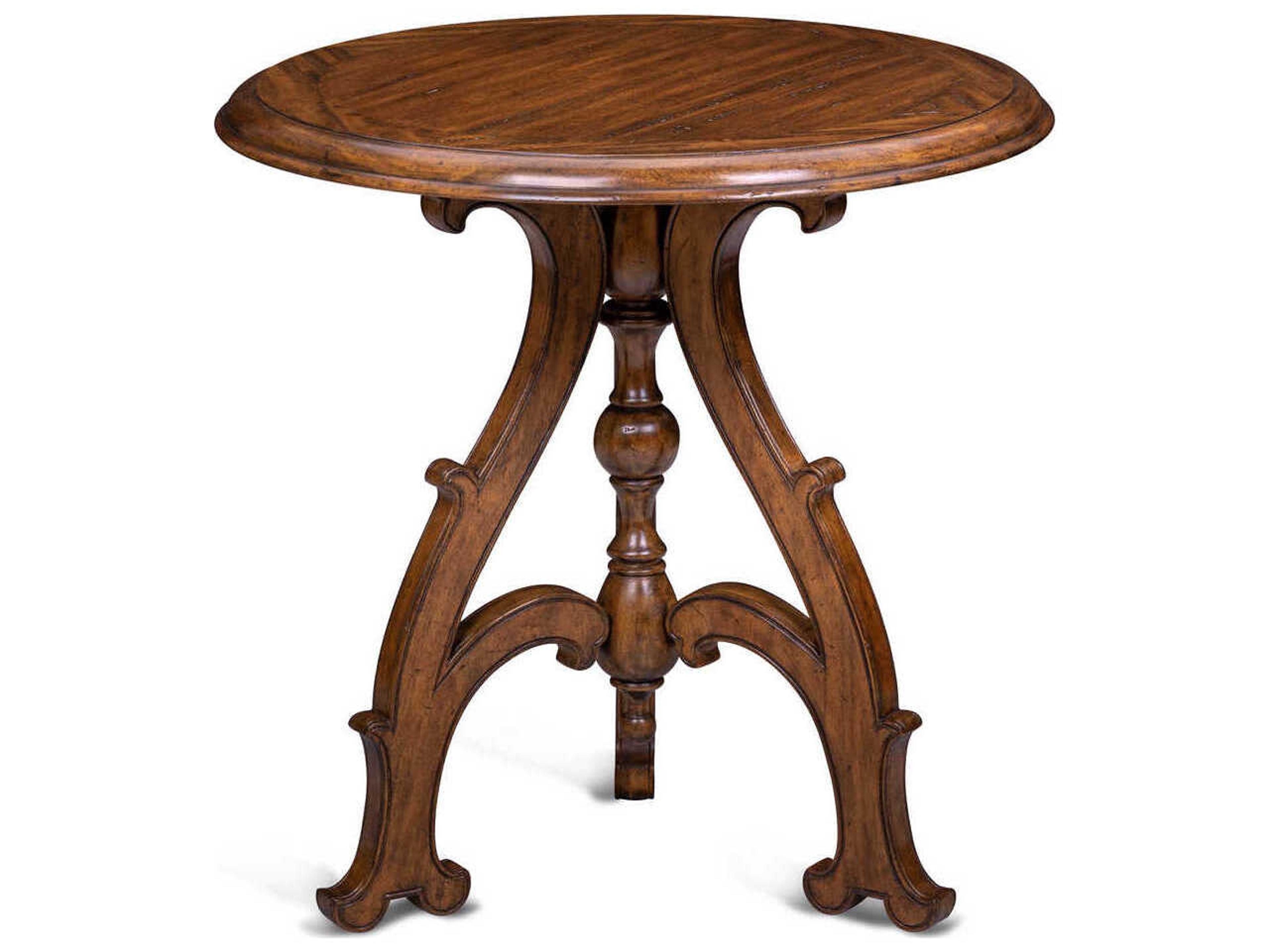 Maitland Smith Shepard Round Wood End Table
