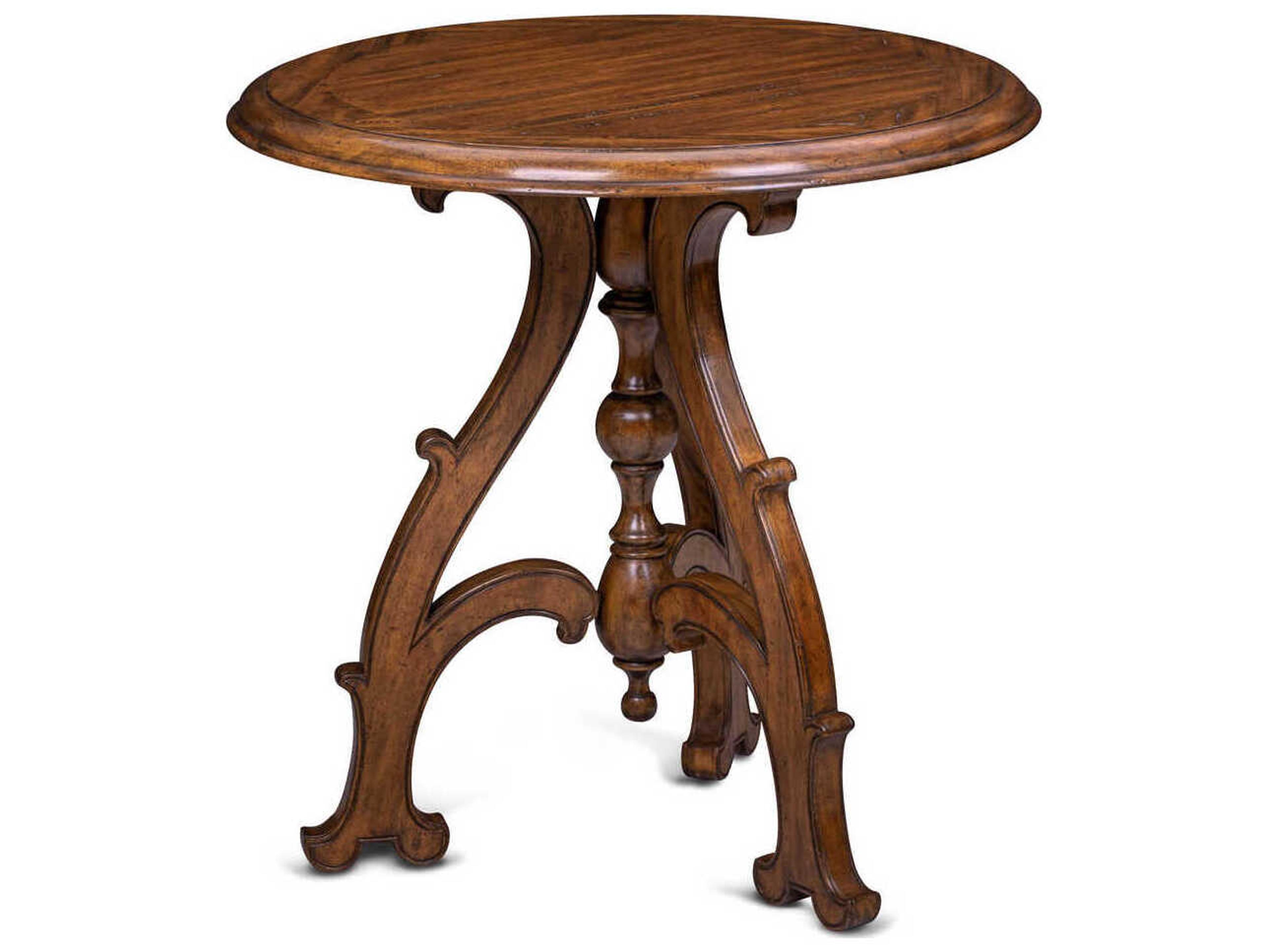 Maitland Smith Shepard Round Wood End Table