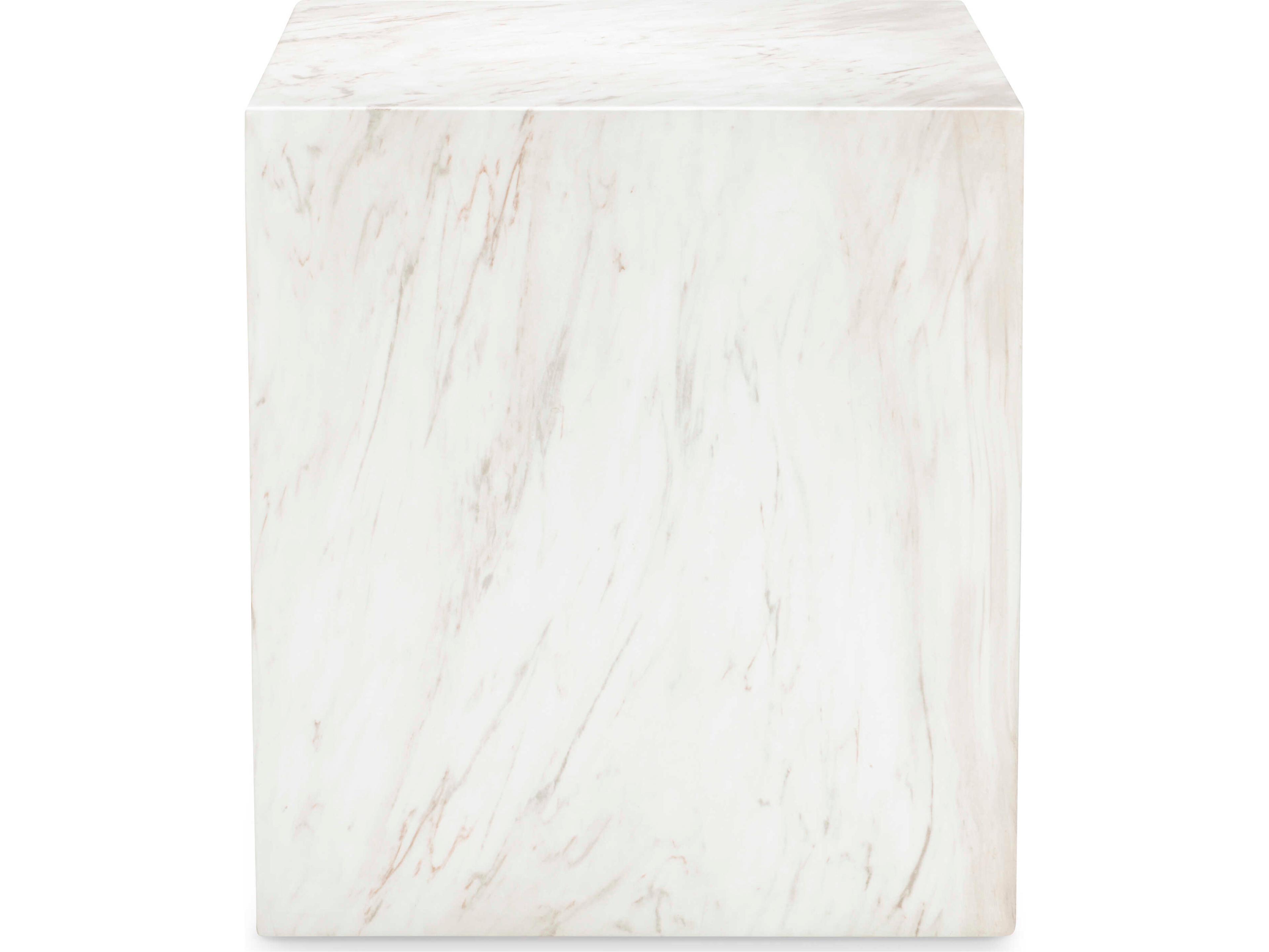 Maitland Smith Aries Rectangular Faux Marble End Table