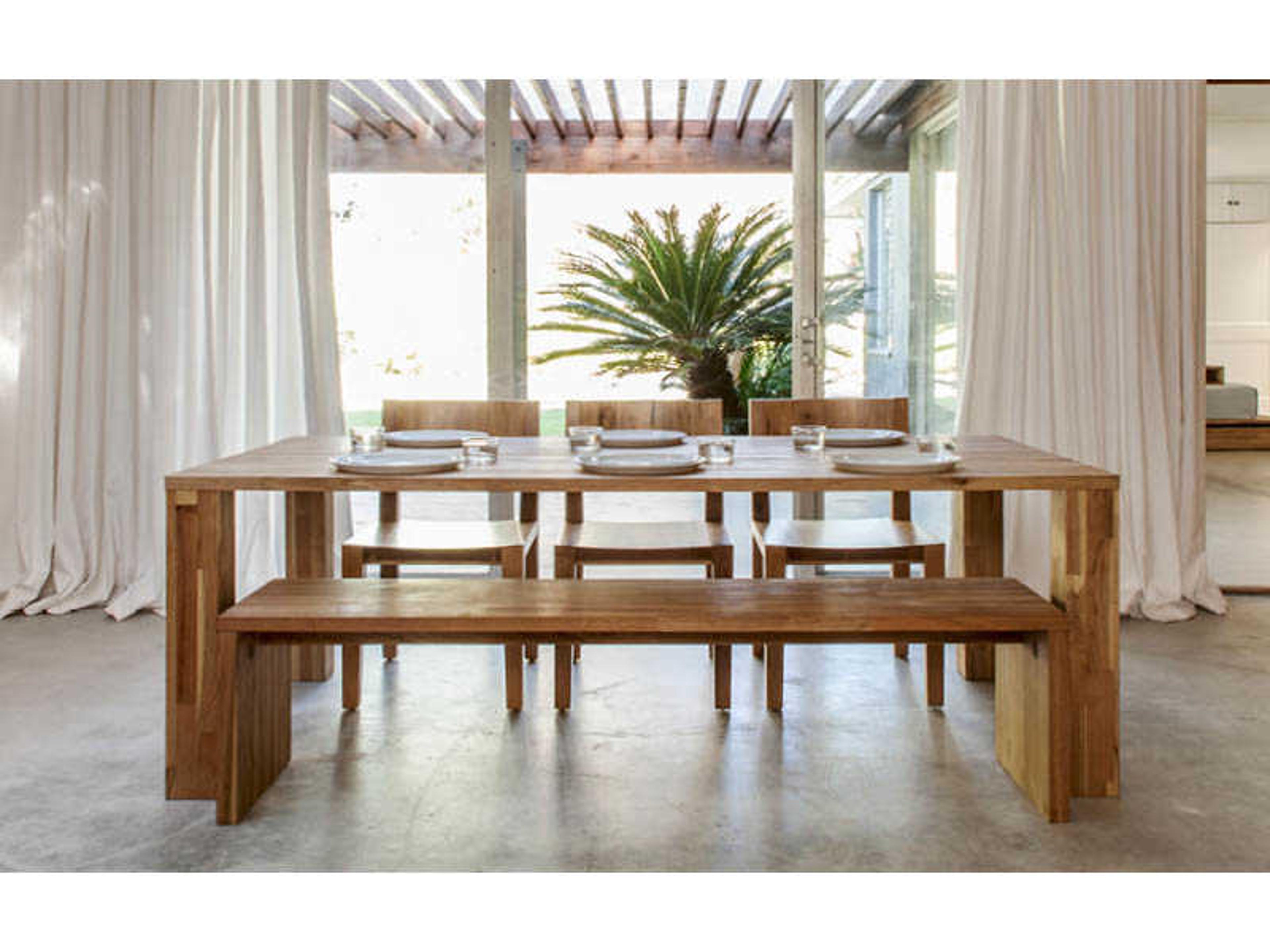 Mash Studios Laxseries Rectangular Wood Natural Linseed Oil Dining Table