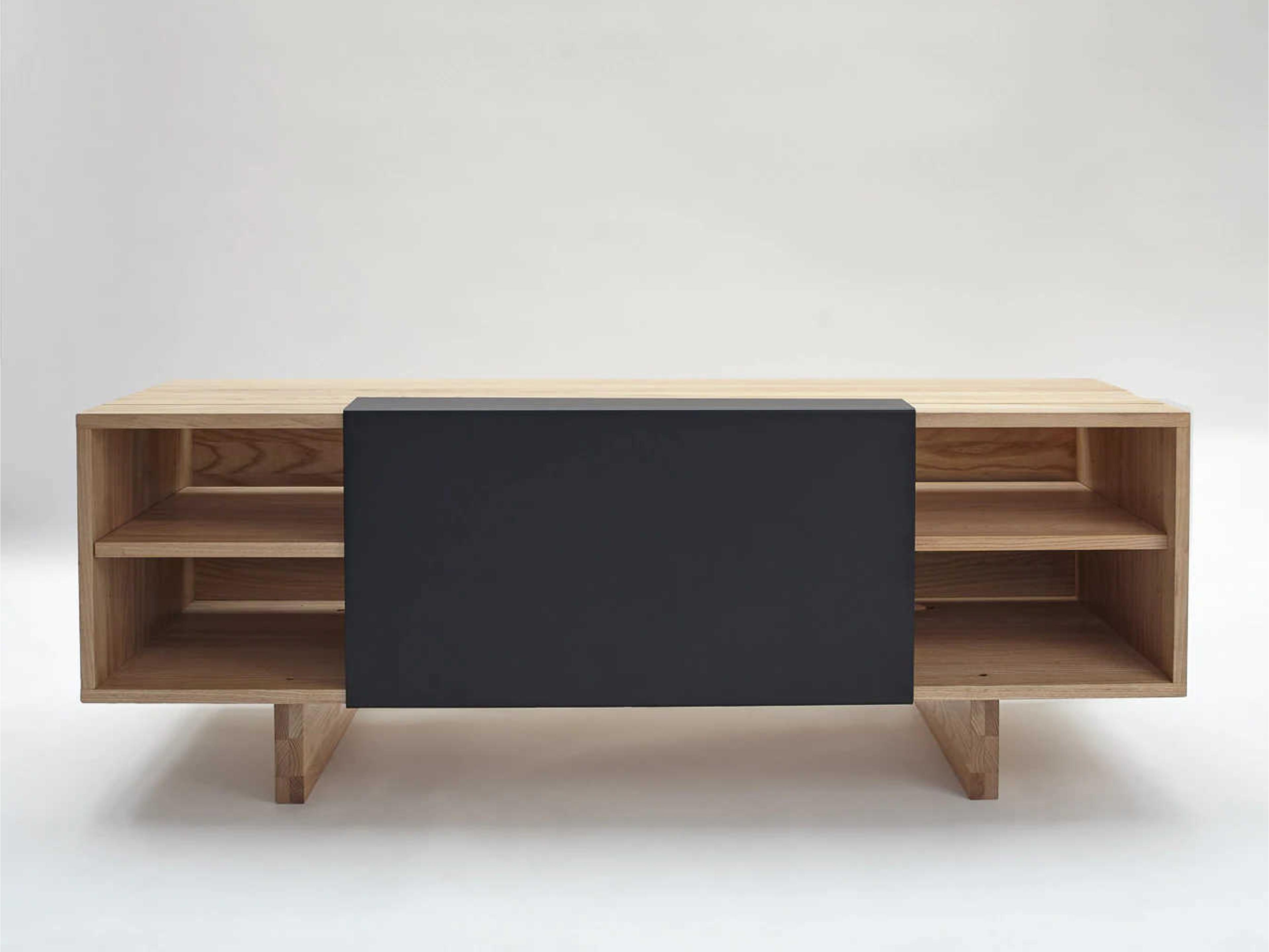 Mash Studios 58" Ash Wood Matte Black Media Console