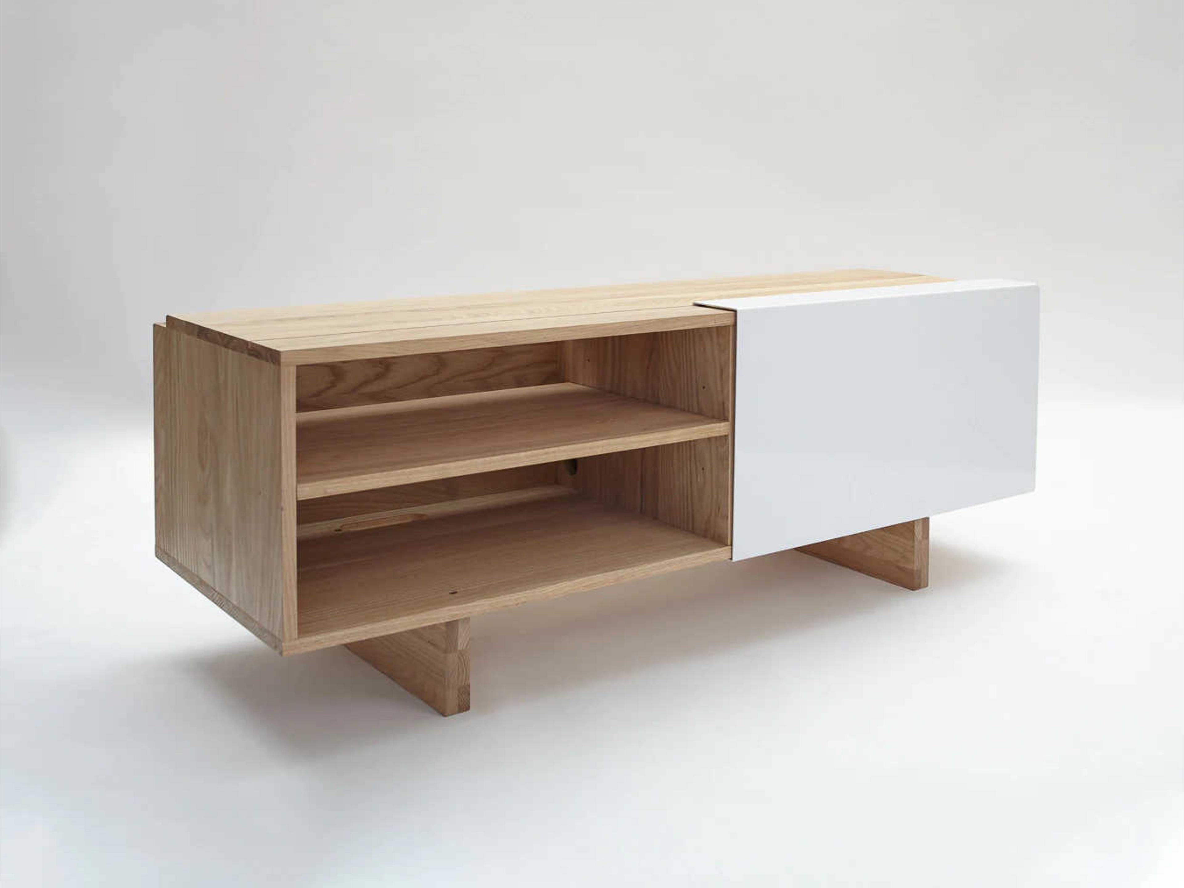 Mash Studios 58" Ash Wood Matte White Media Console