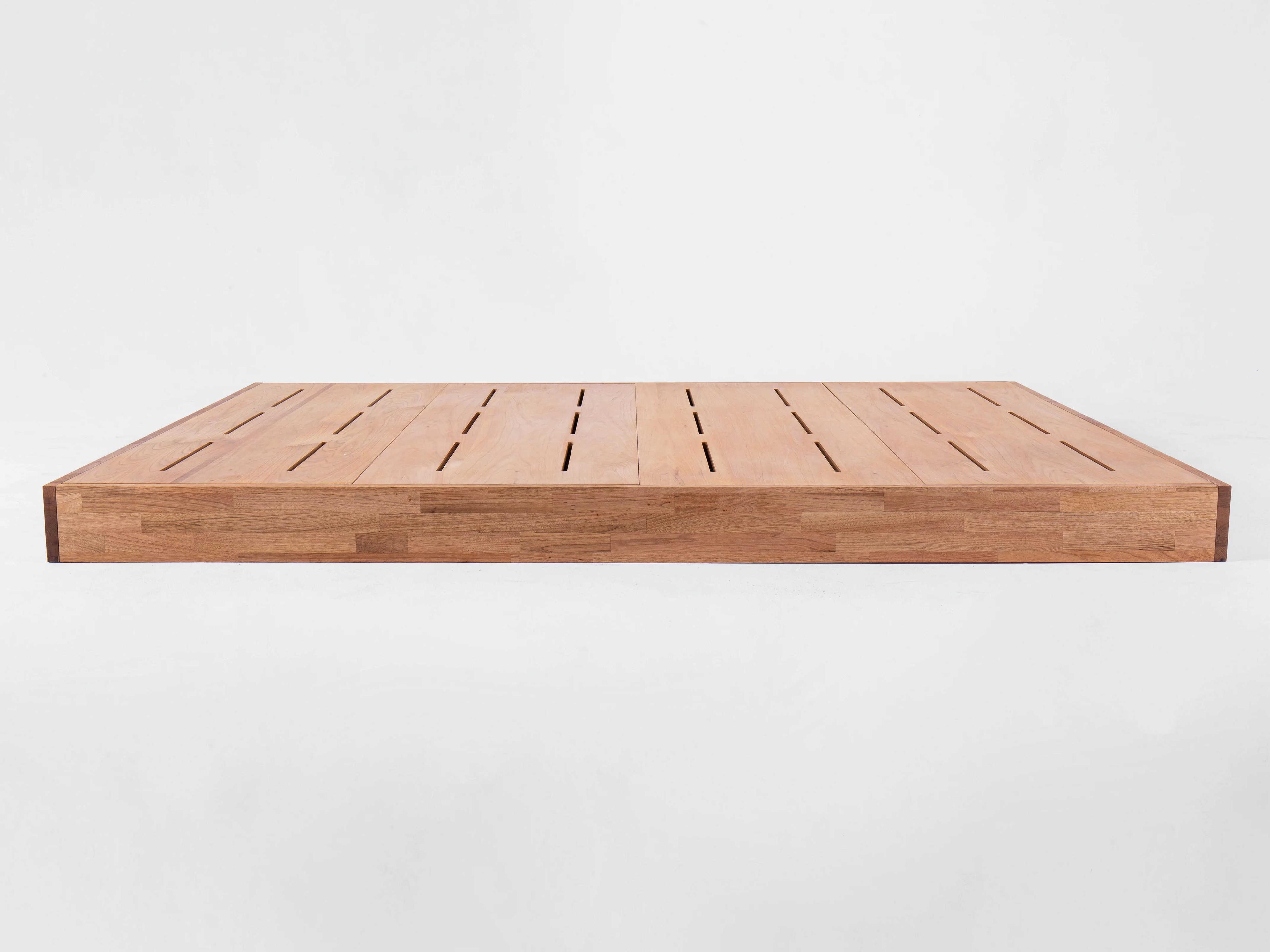 Mash Studios Walnut Brown Wood King Platform Bed