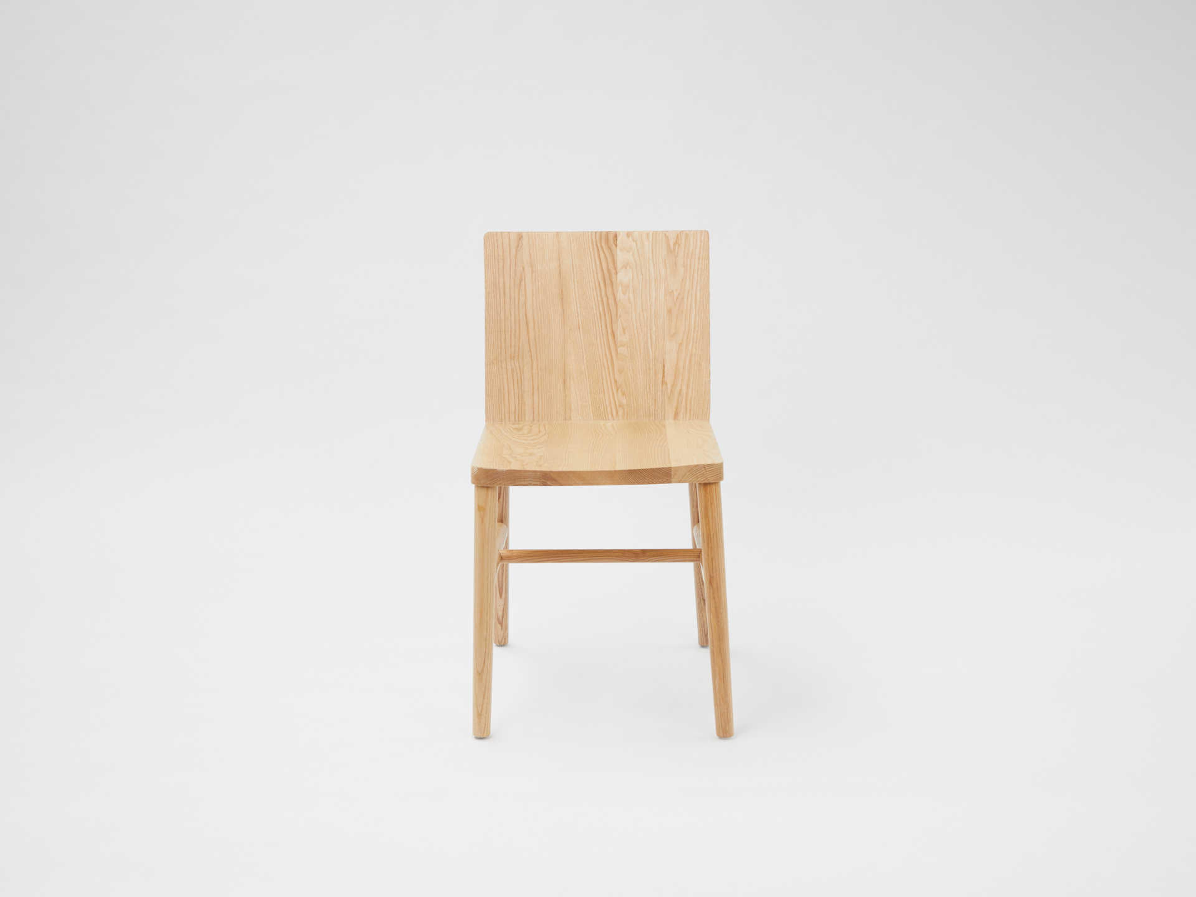 Ash Wood Brown Side Dining Chair