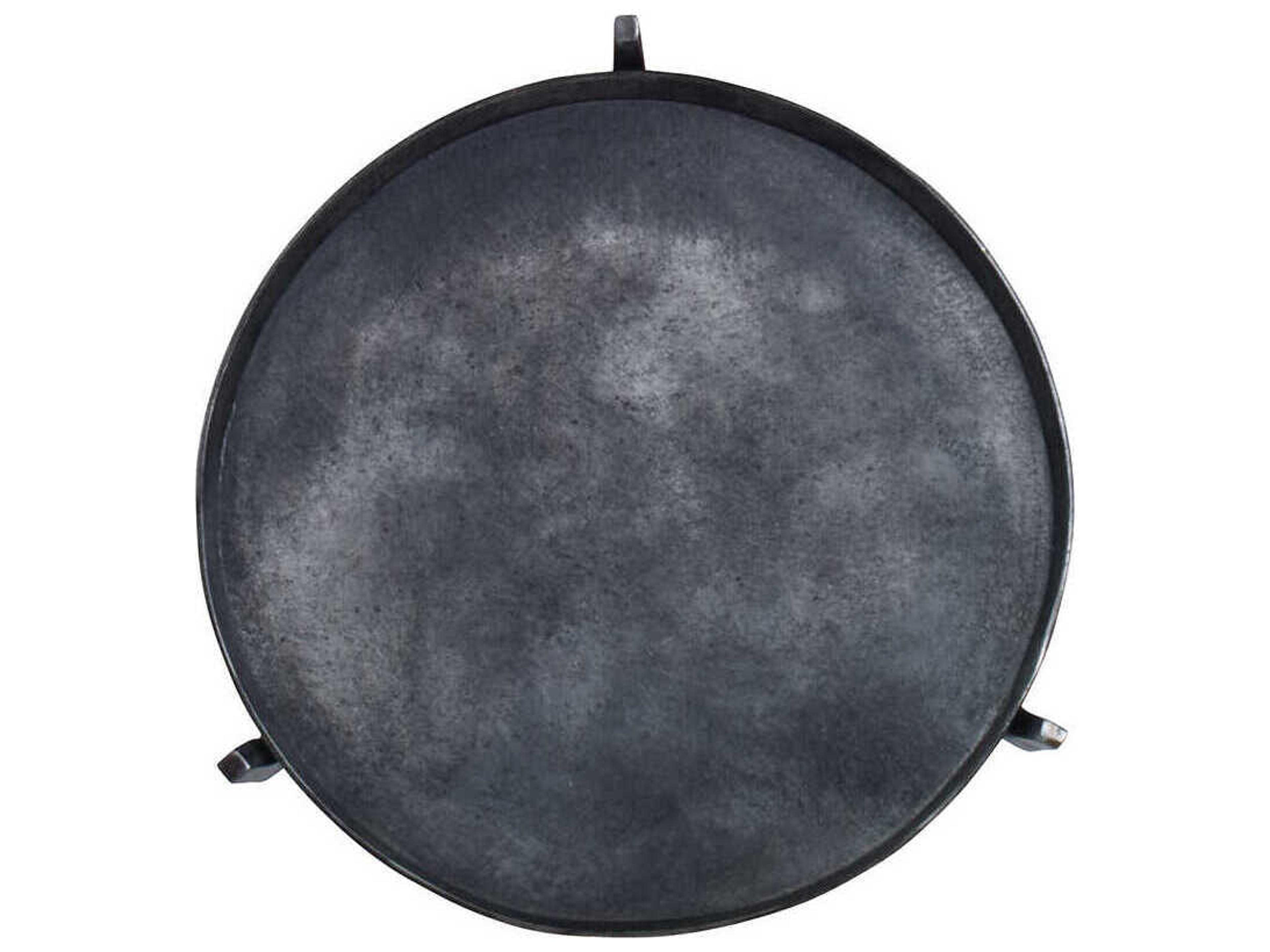 Maitland Smith Lute Round Metal Wrought Iron End Table