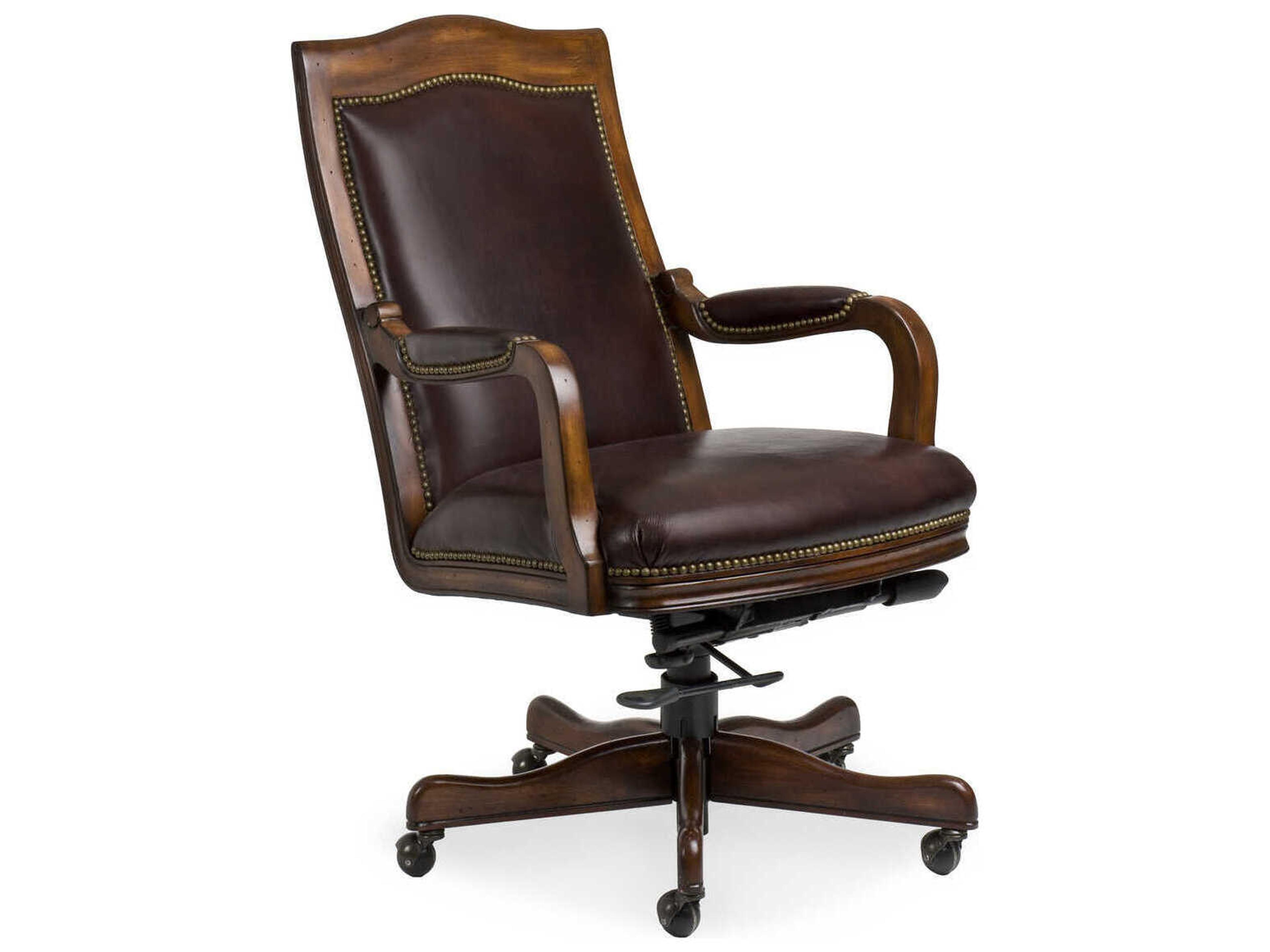 Grady Black Leather Swivel Executive Desk Chair