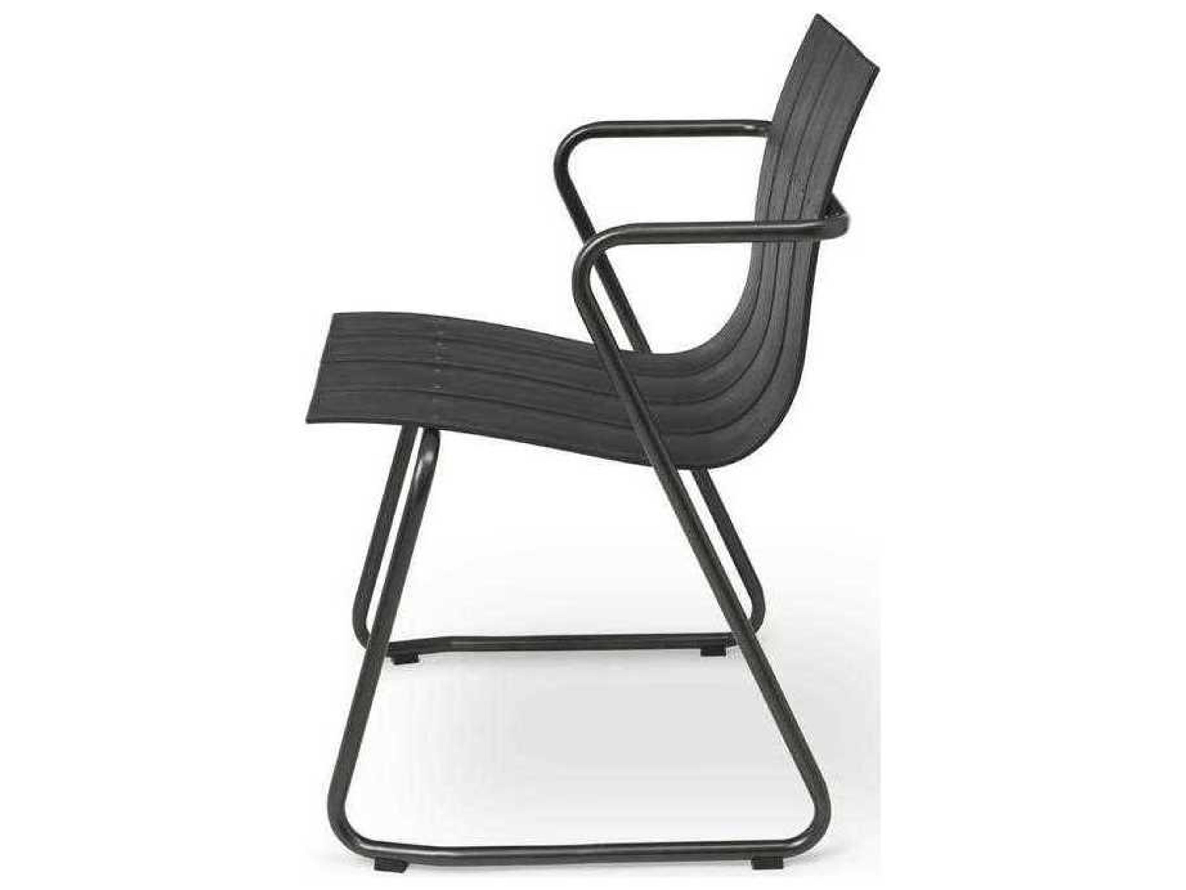 Mater Outdoor Ocean Black Recycled Plastic Lounge Chair