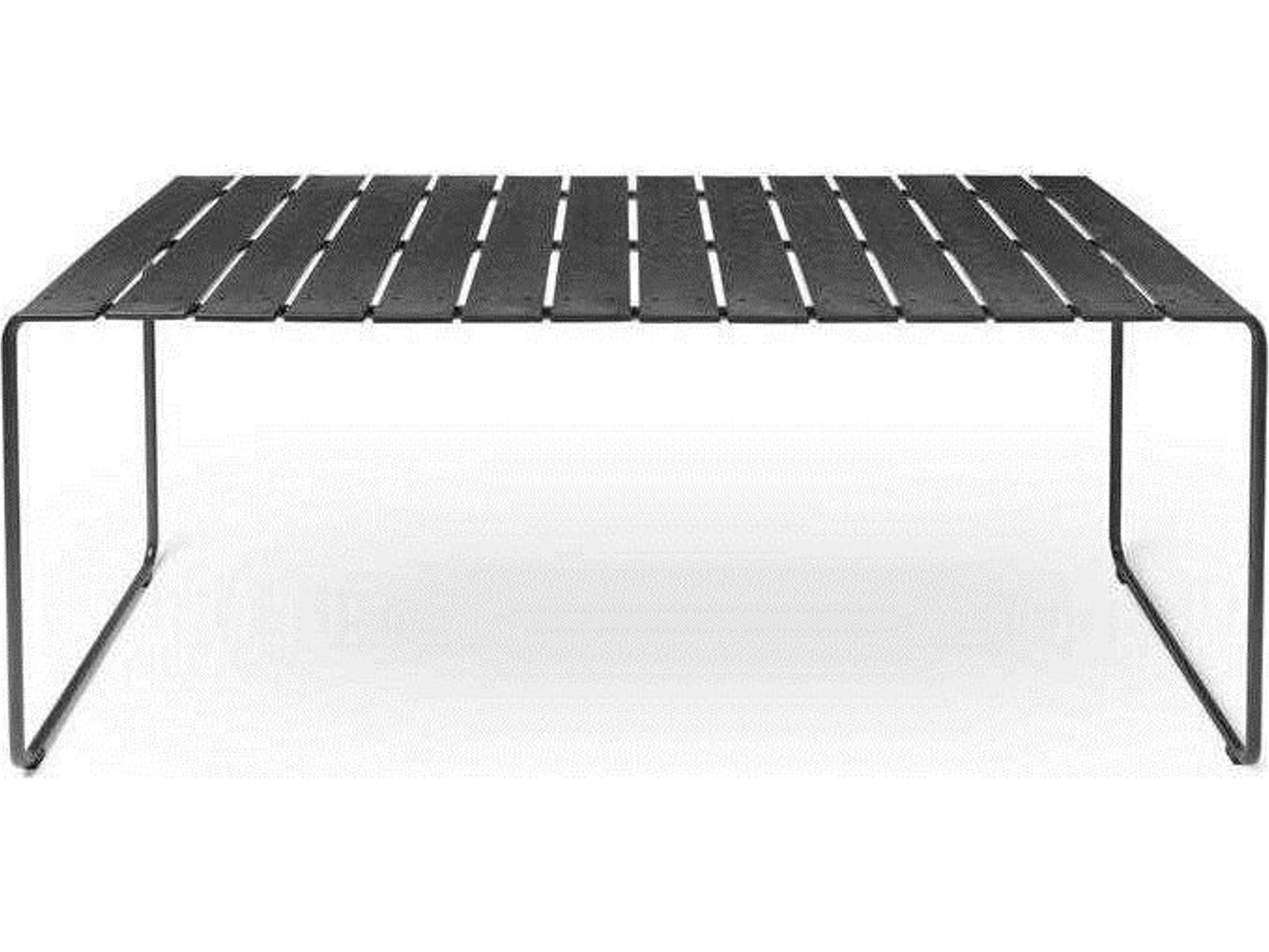 Mater Outdoor Ocean Black Recycled Plastic Rectangular Dining Table