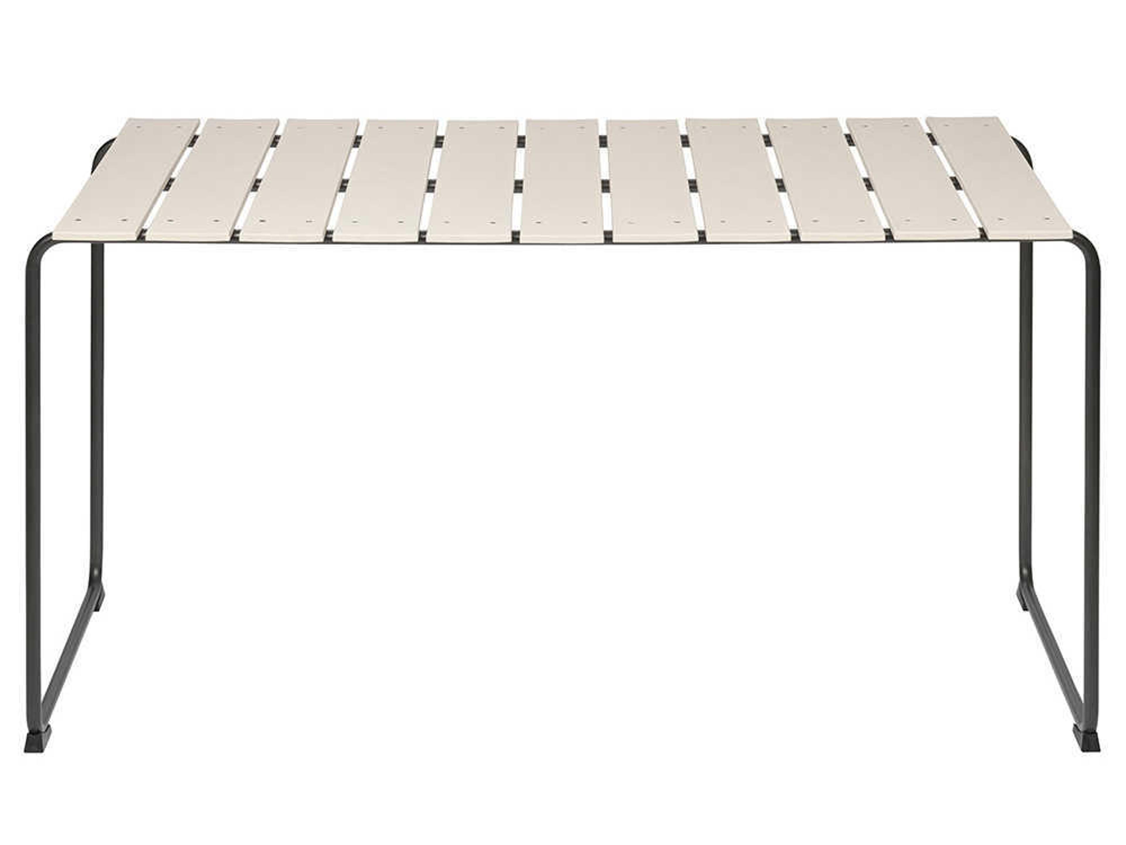 Mater Outdoor Ocean Sand / Gunmetal Recycled Plastic Rectangular Dining Table