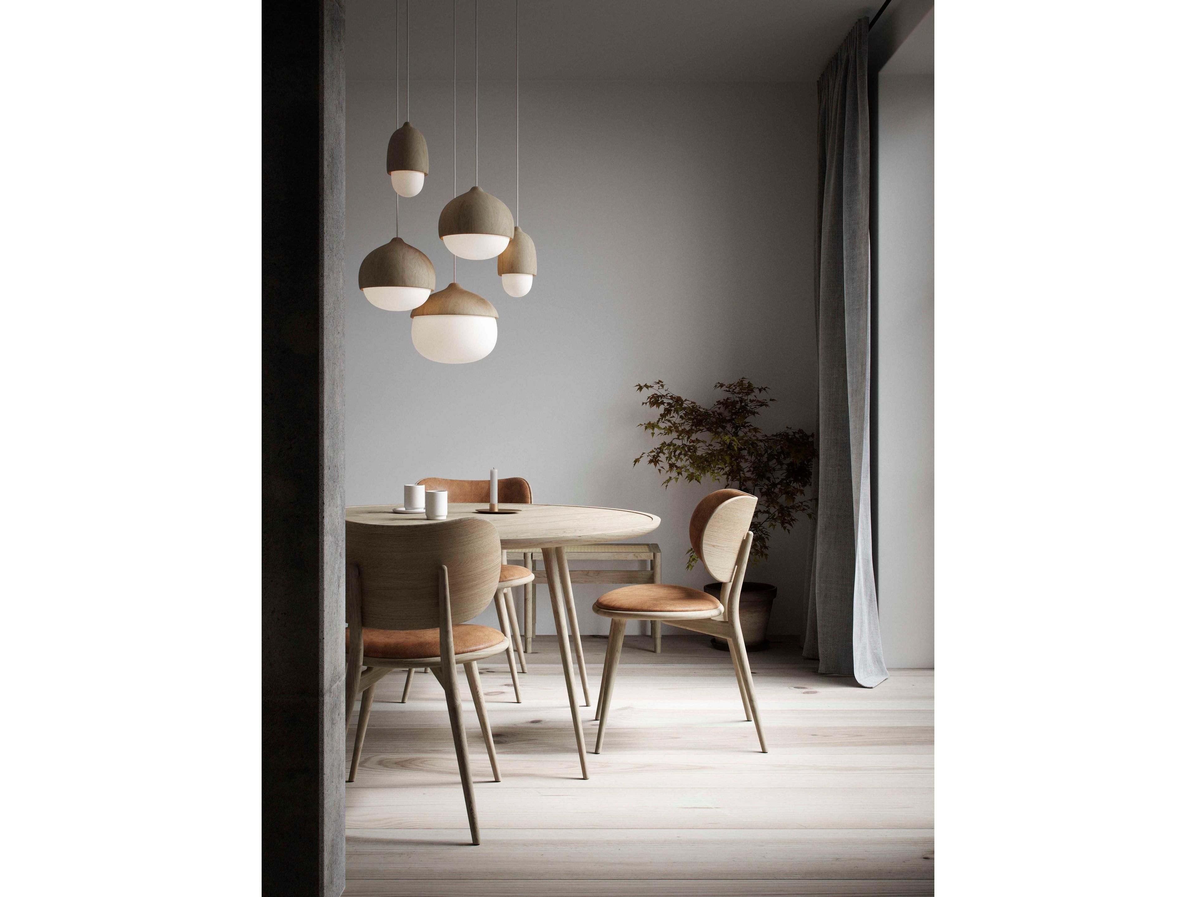 Mater Leather Brown Upholstered Side Dining Chair