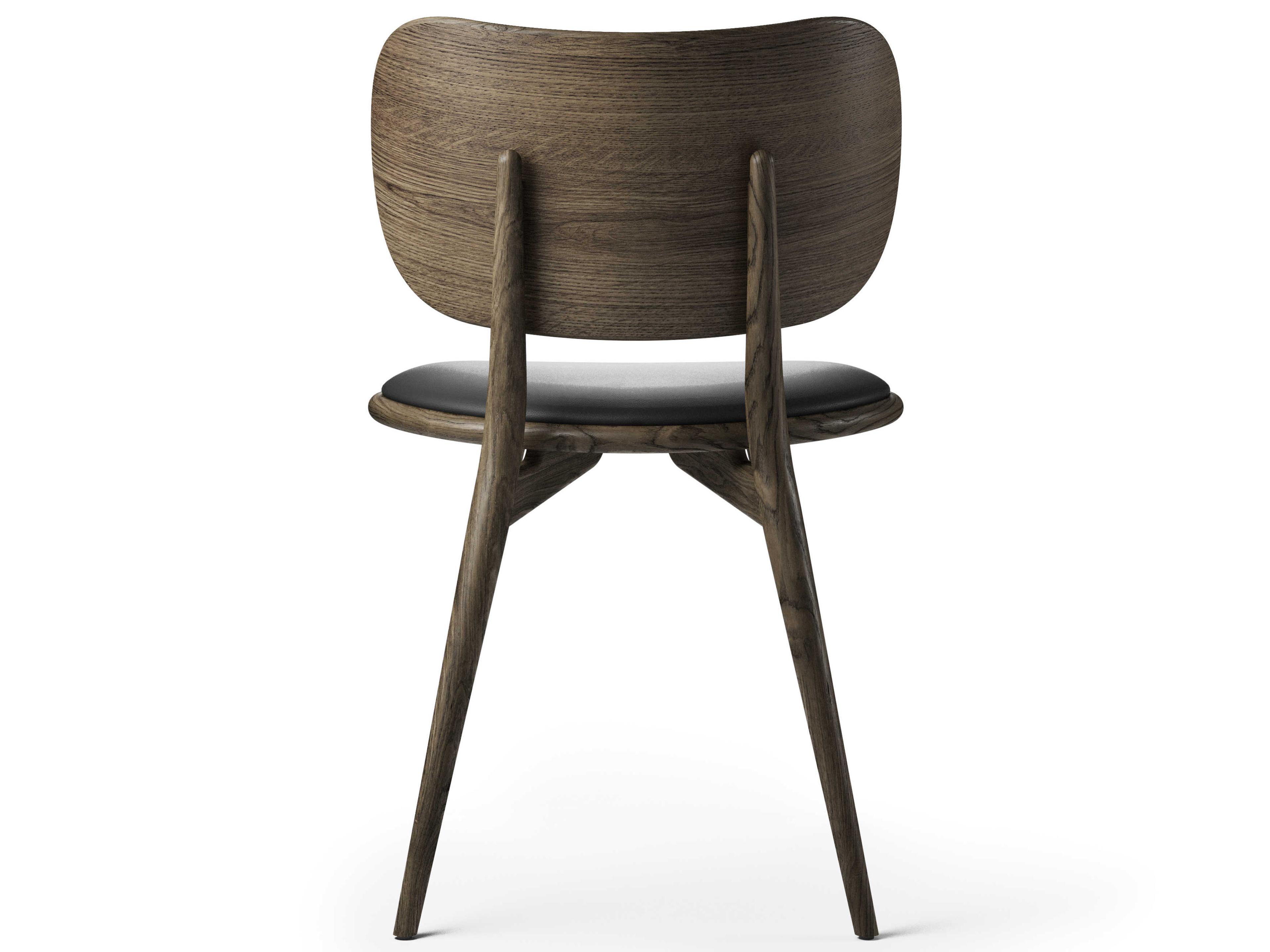 Mater Leather Brown Upholstered Side Dining Chair