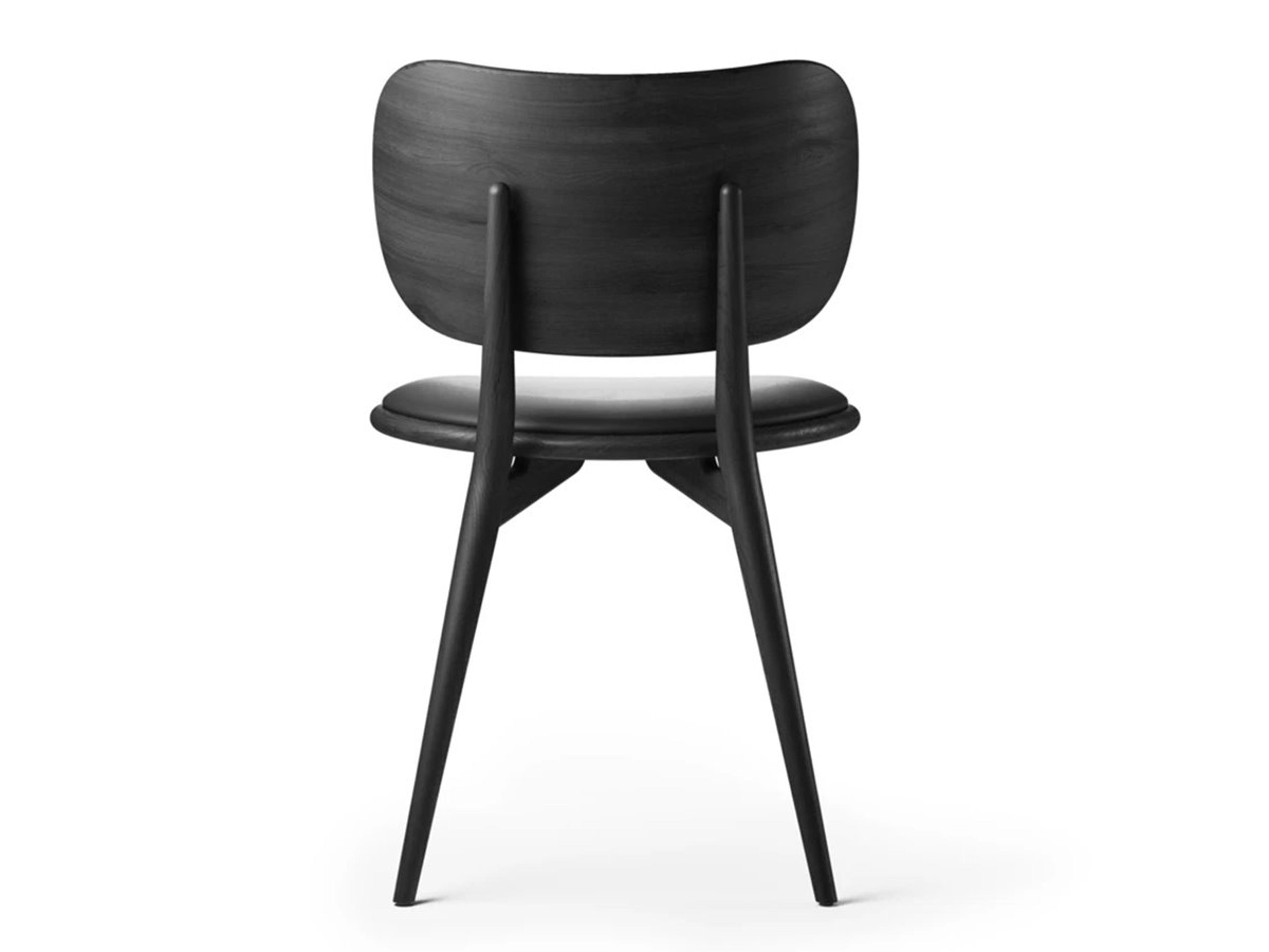 Mater Leather Black Upholstered Side Dining Chair