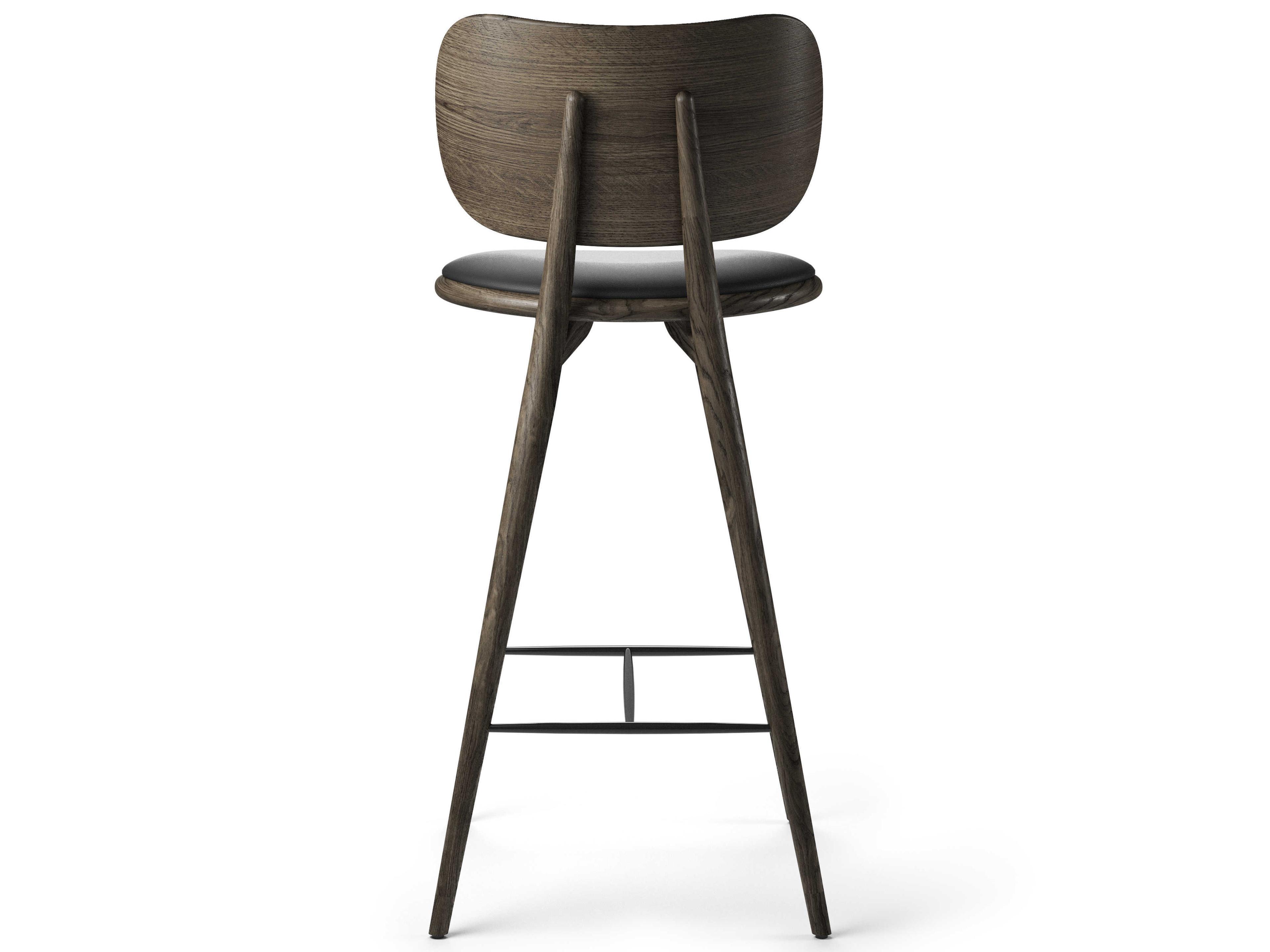 Mater Leather Sirka Grey Bar Stool