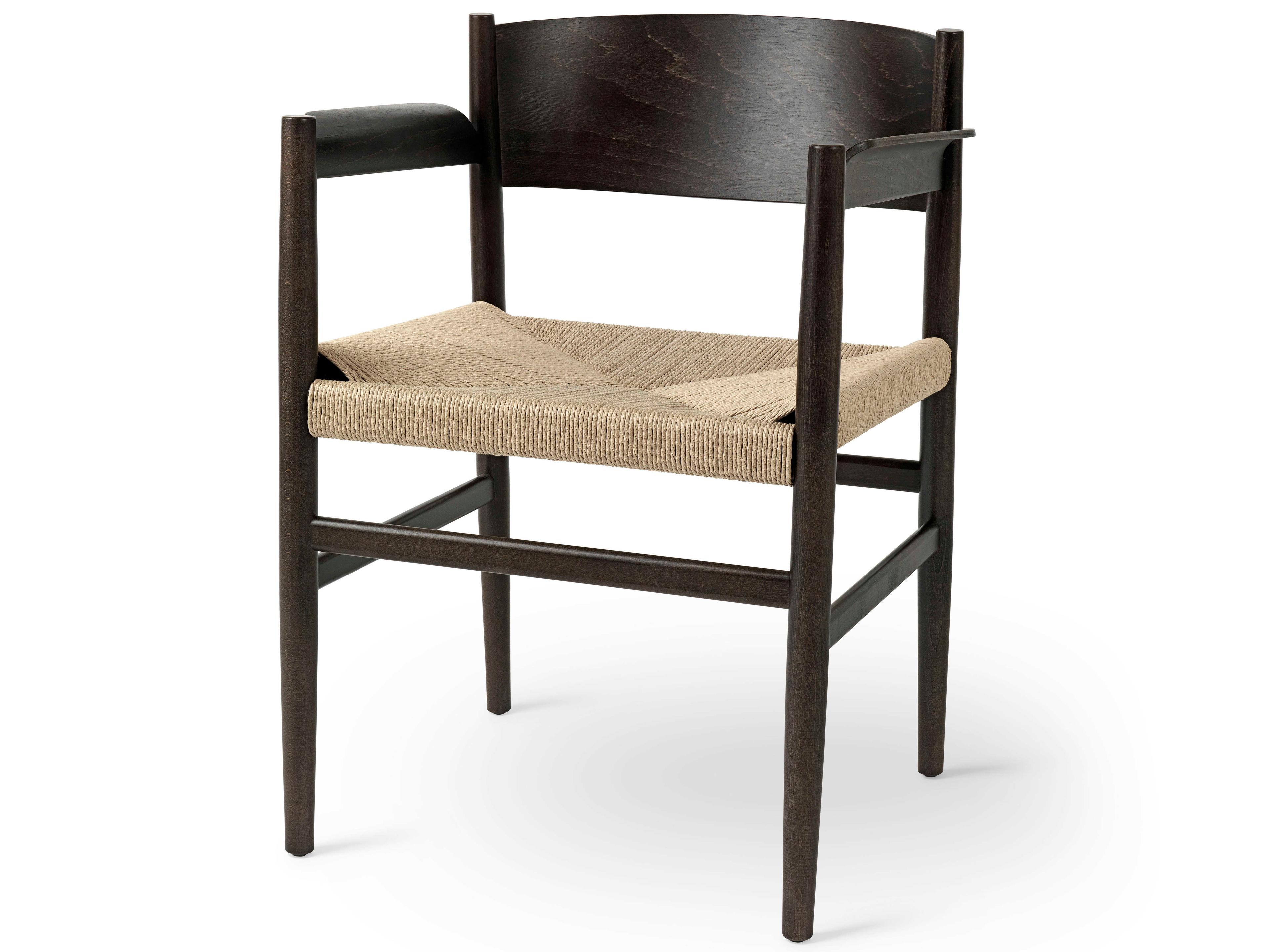 Mater Nestor Brown Arm Dining Chair