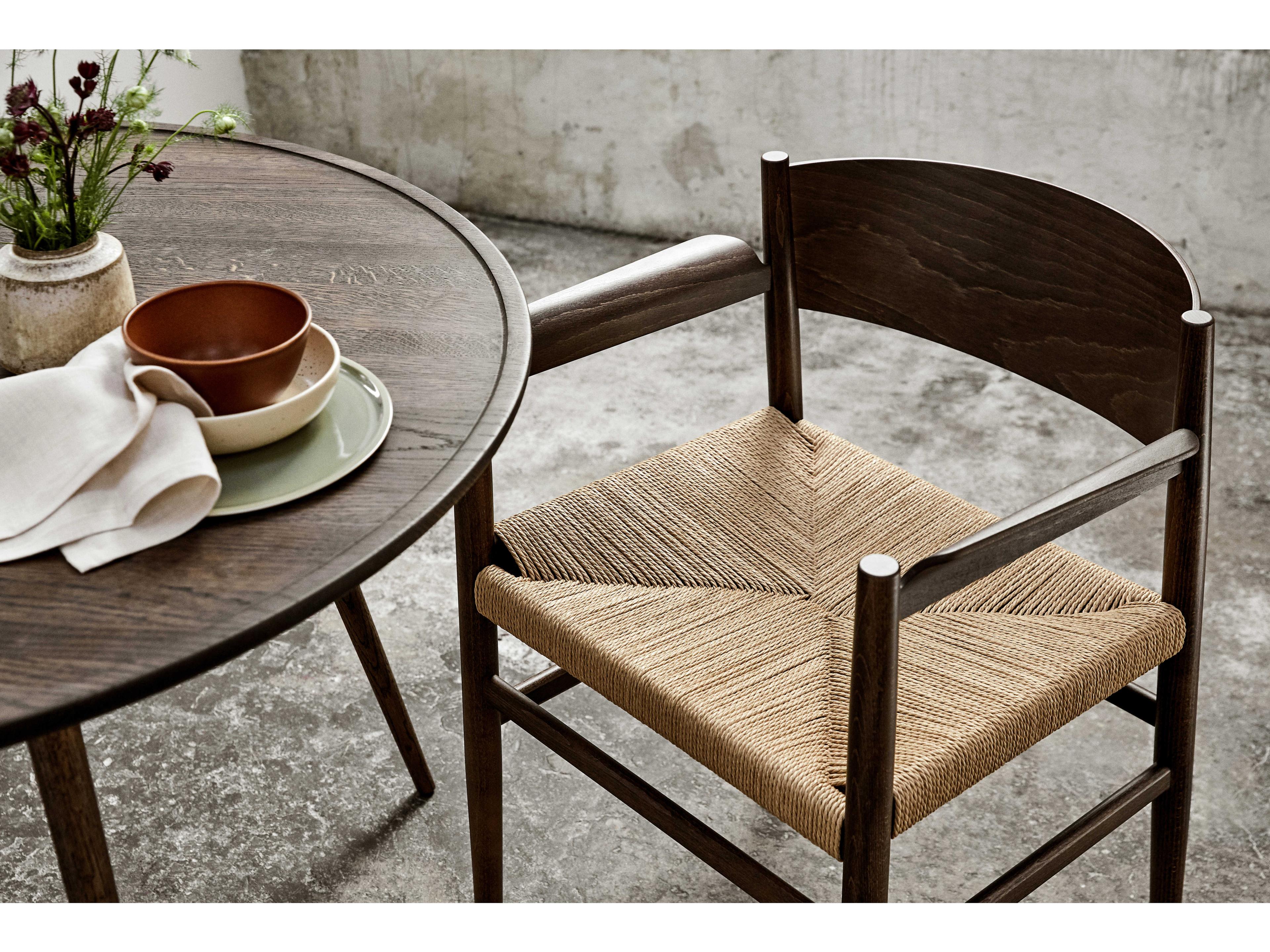 Mater Nestor Brown Arm Dining Chair