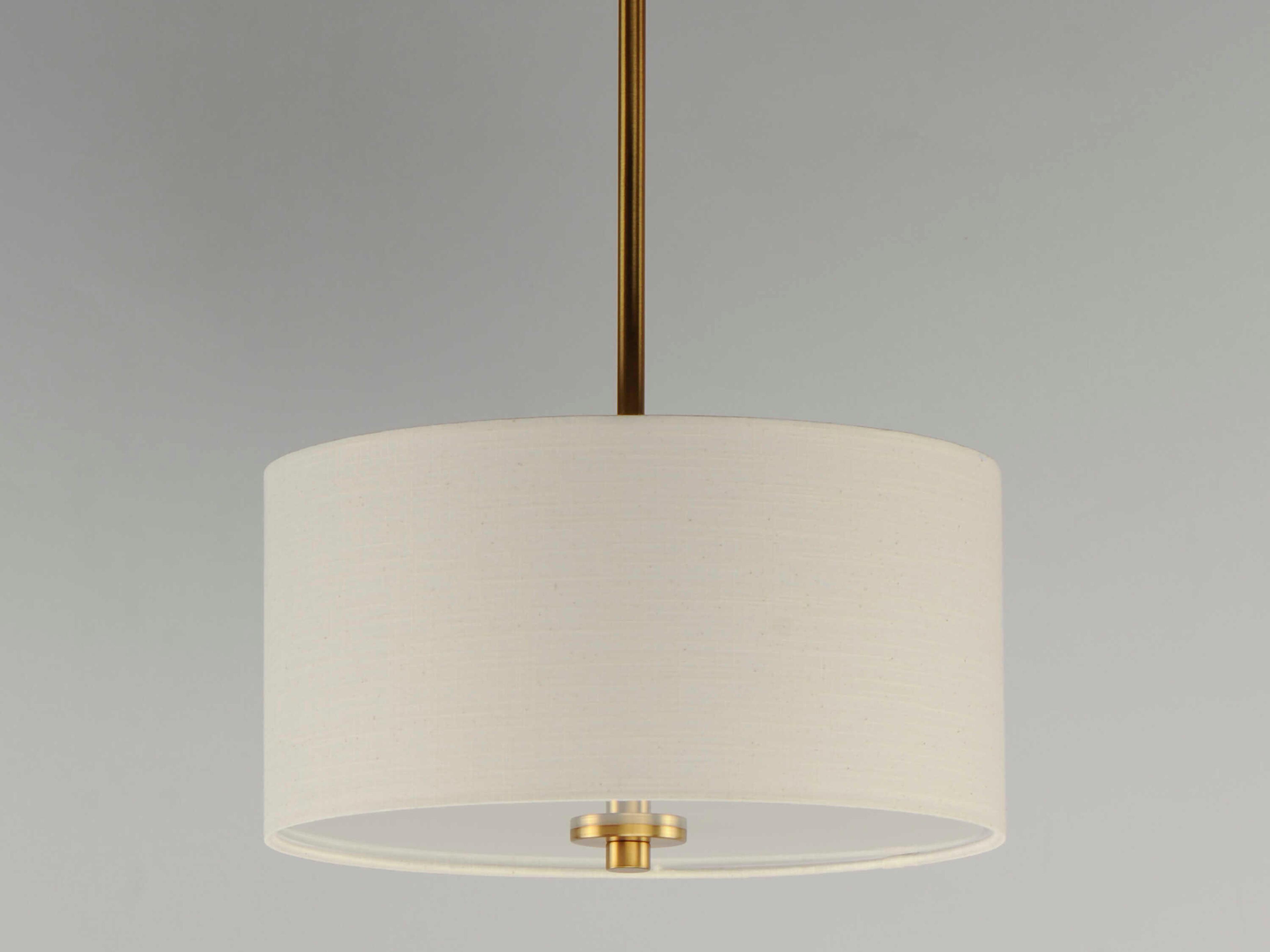 Maxim Lighting Bongo 2-Light Natural Aged Brass Drum Pendant