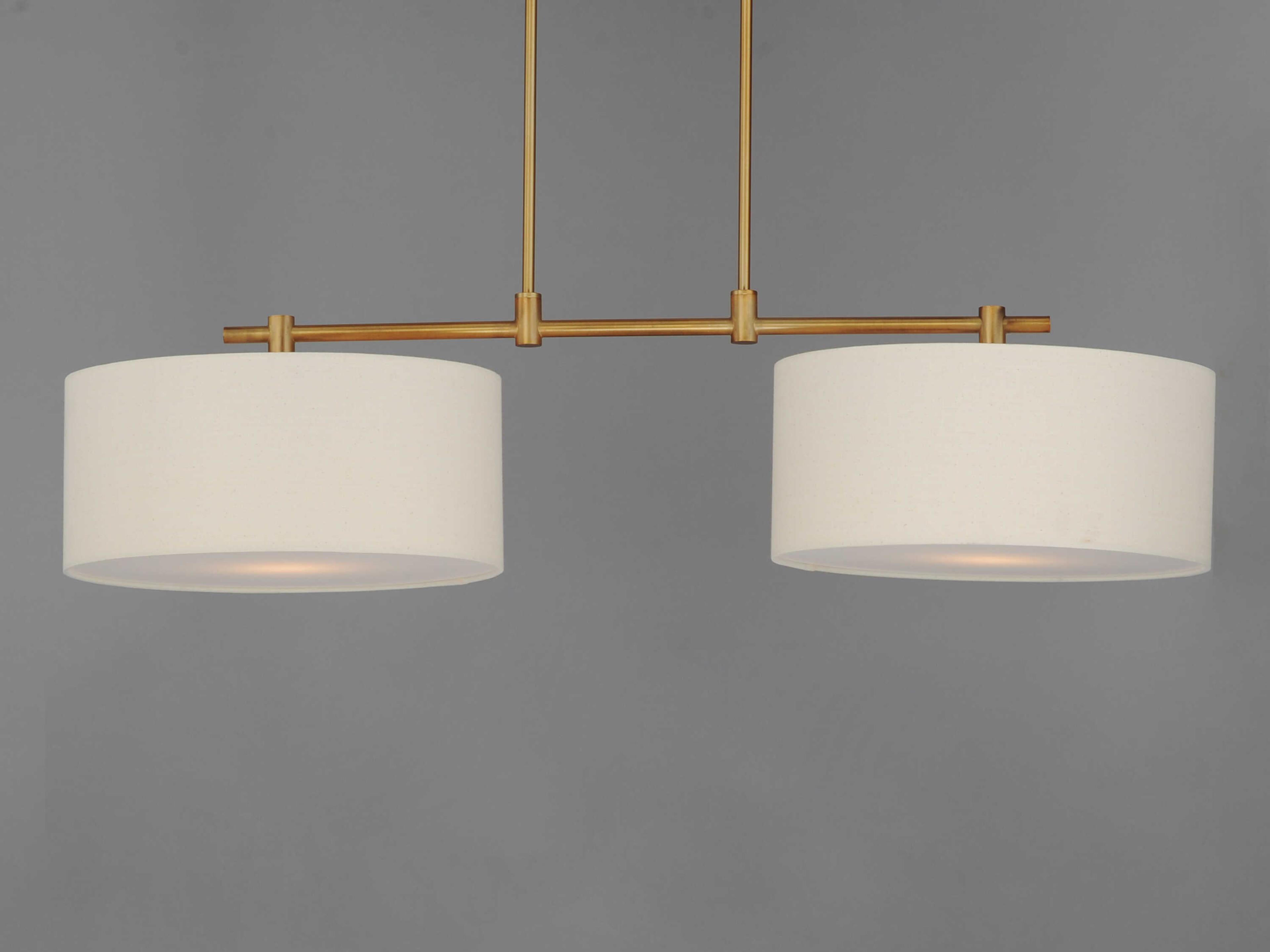 Maxim Lighting Bongo 2-Light Natural Aged Brass Drum Island Pendant