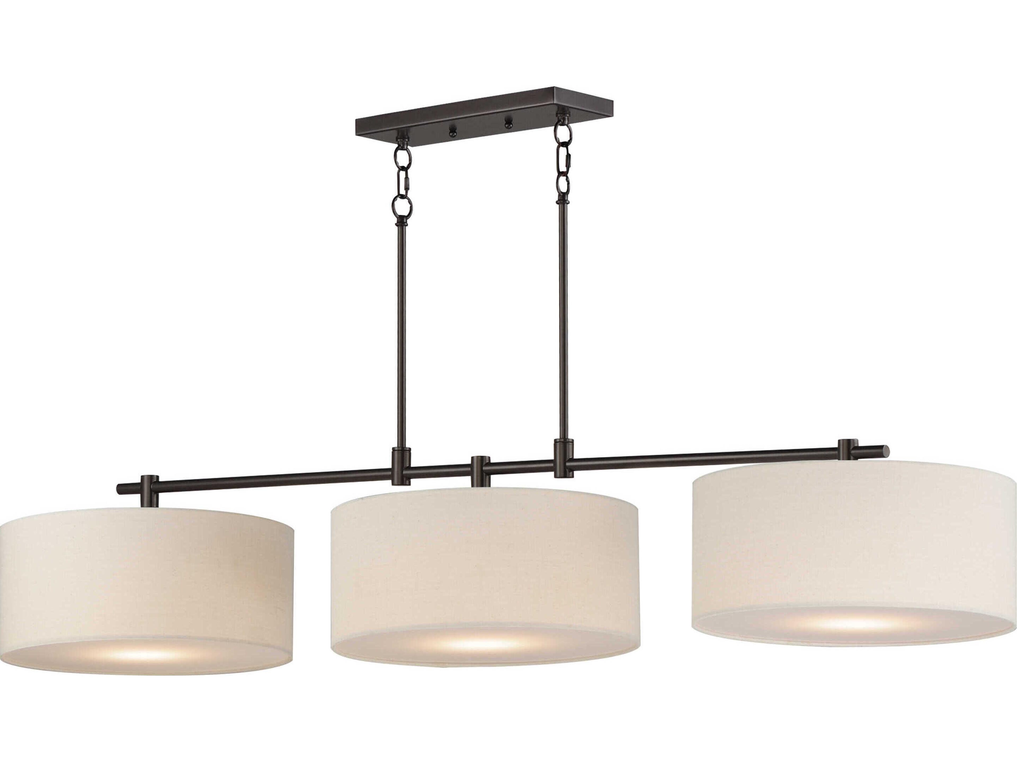 Bongo 3-Light Oil Rubbed Bronze Drum Island Pendant