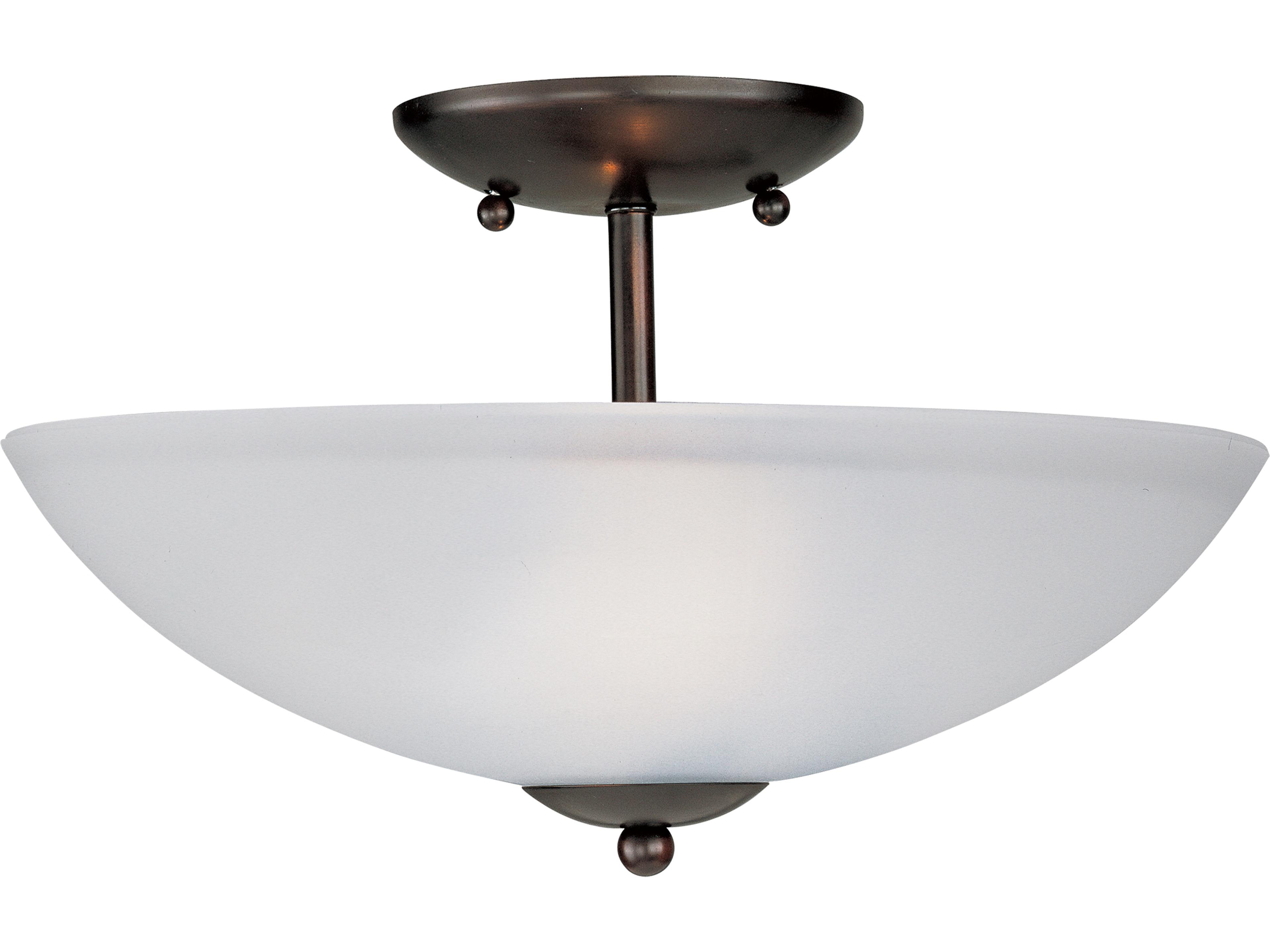 Logan 2- Light Black Bowl Semi Flush Mount