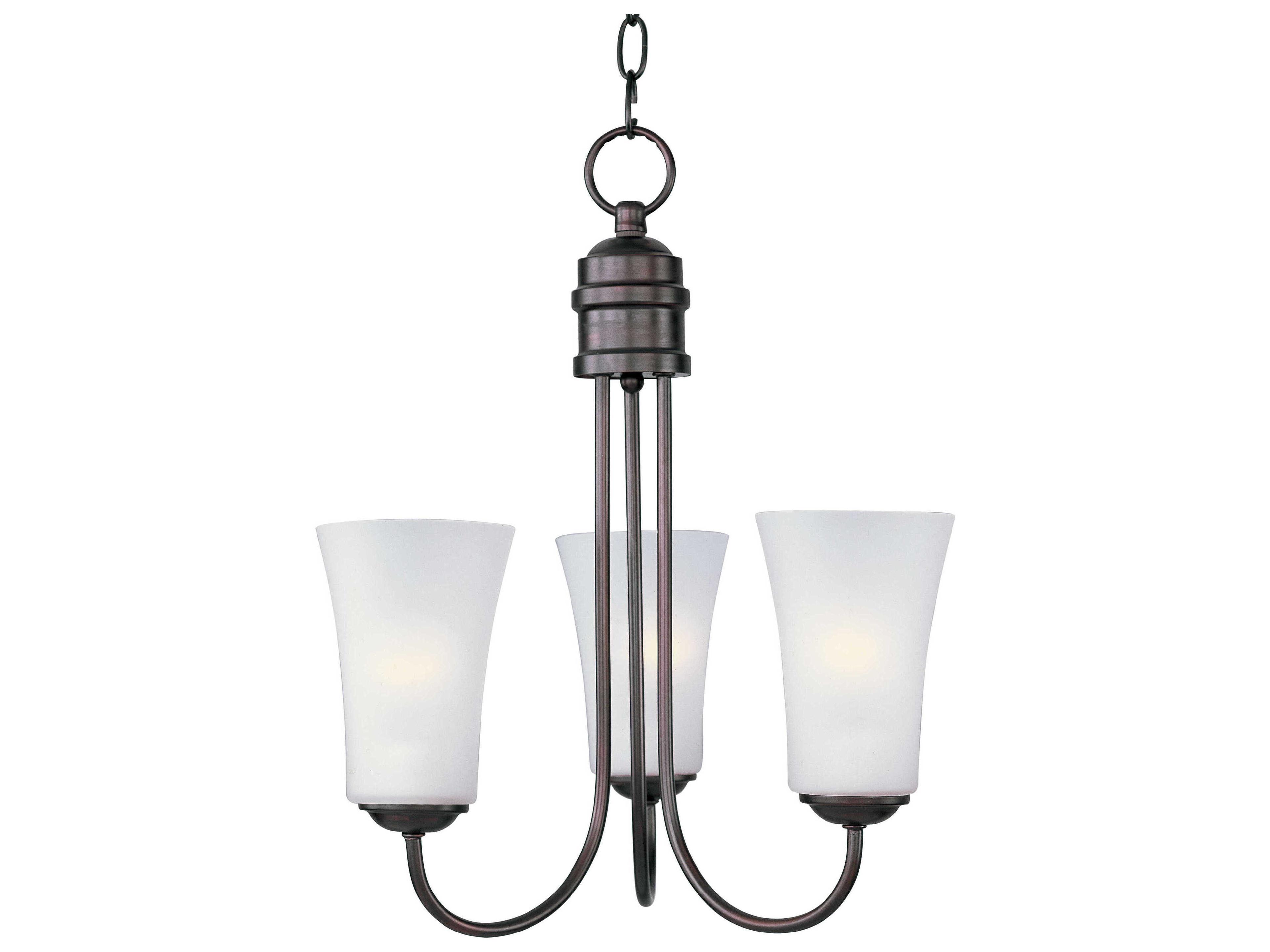Logan 3-Light Oil Rubbed Bronze Glass Bell Chandelier