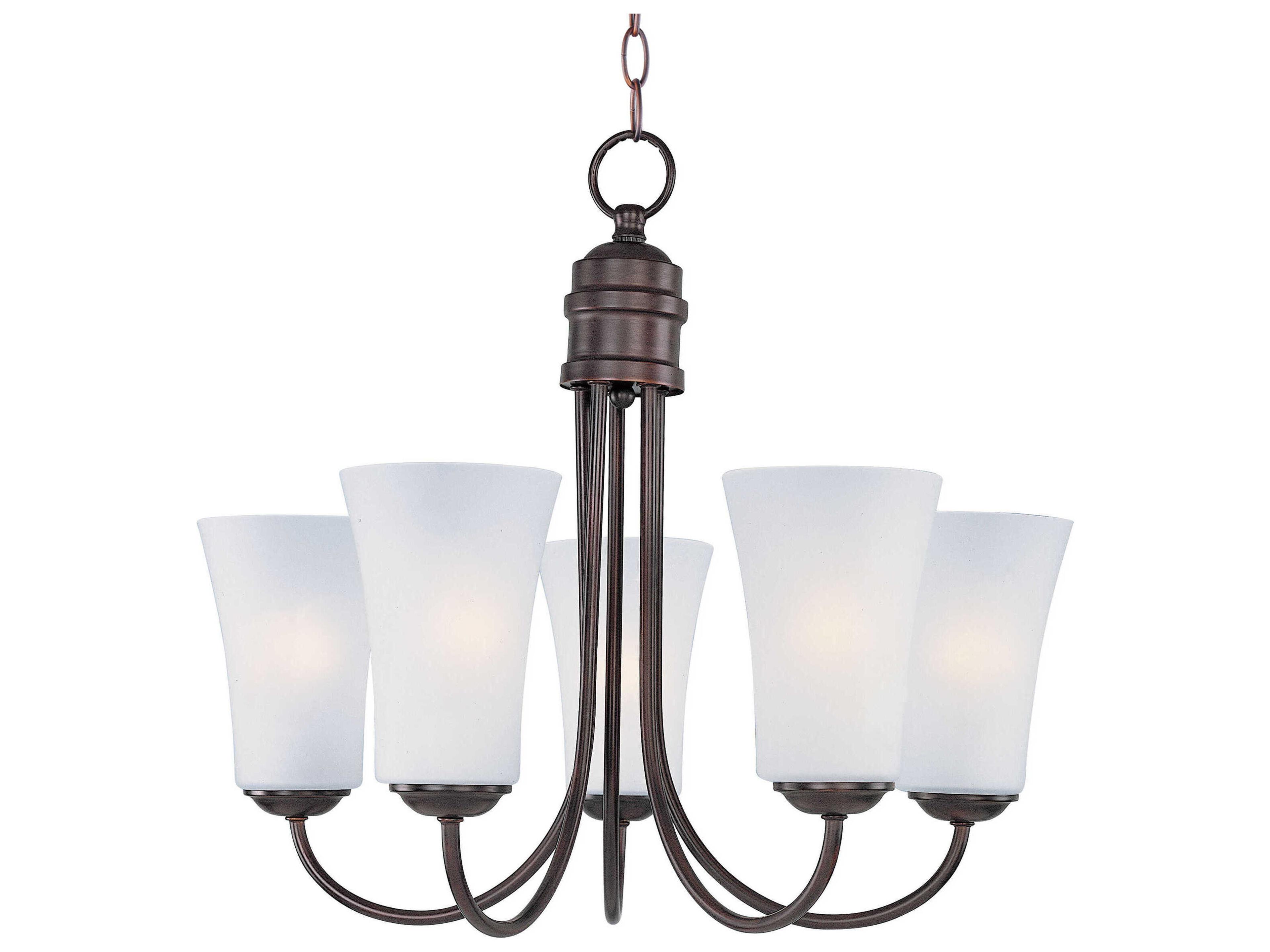 Logan 5-Light Oil Rubbed Bronze Glass Bell Chandelier