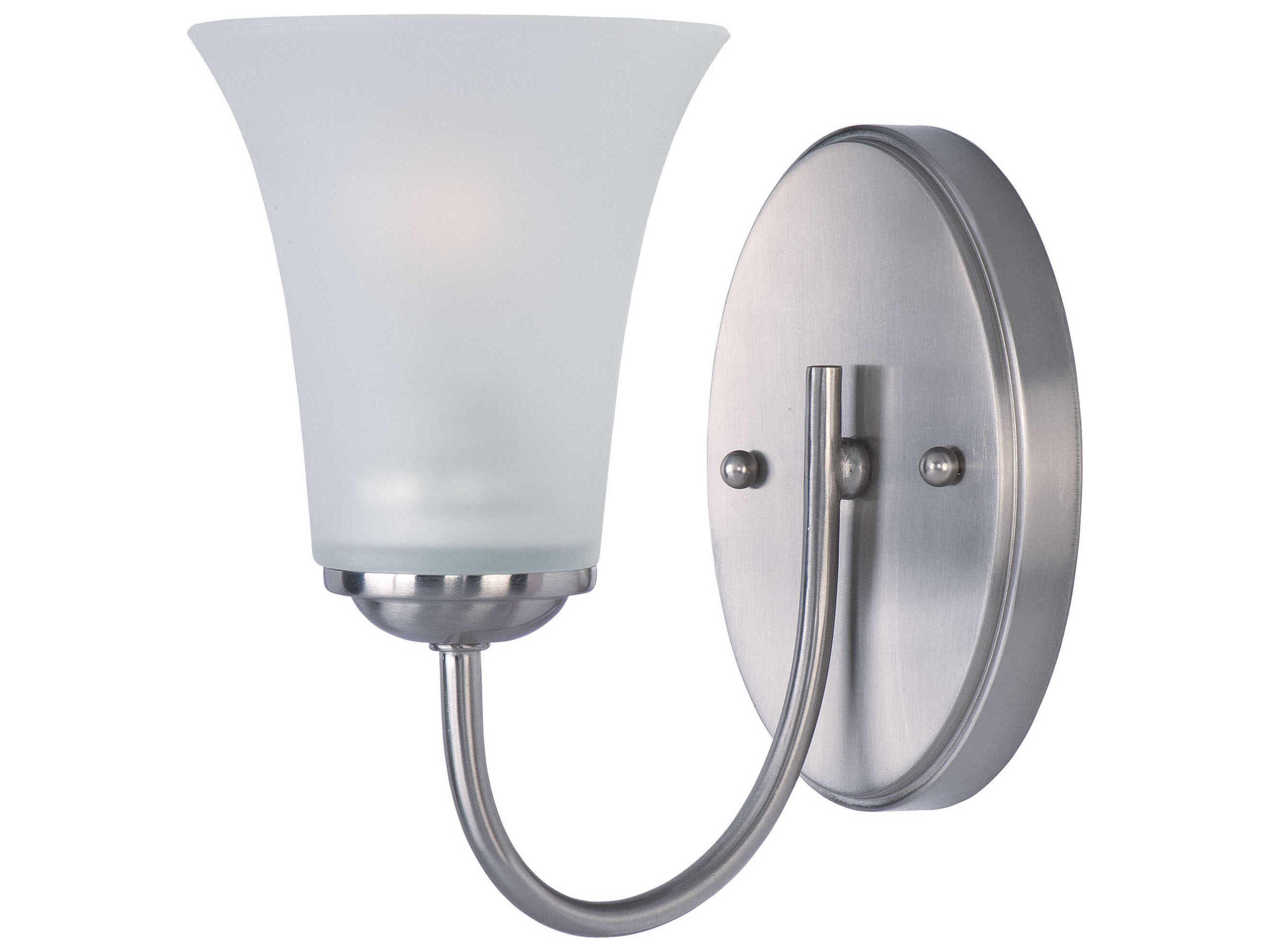 Logan Satin Nickel Glass Wall Sconce