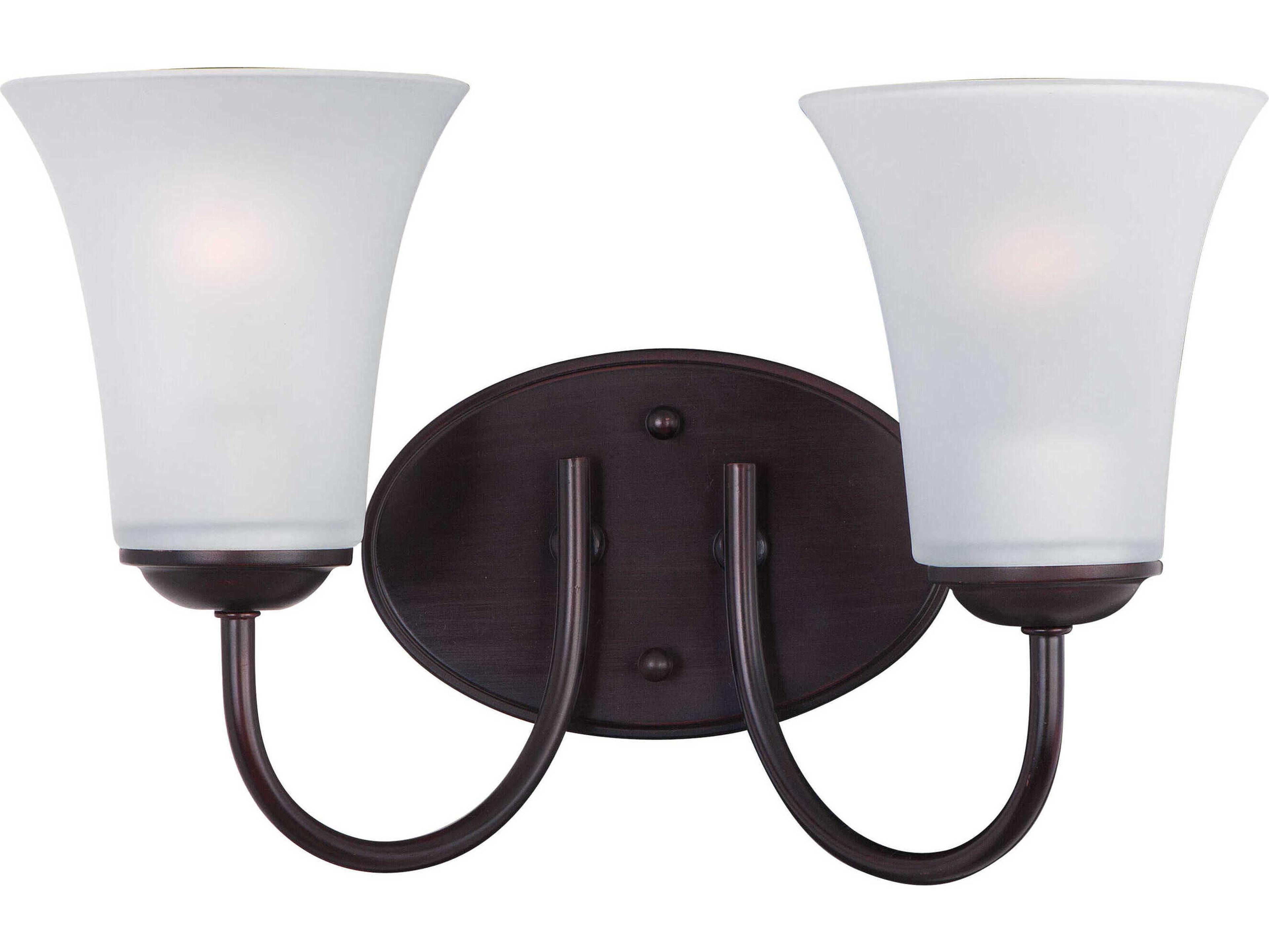 Logan 2-Light Oil Rubbed Bronze Glass Vanity Light