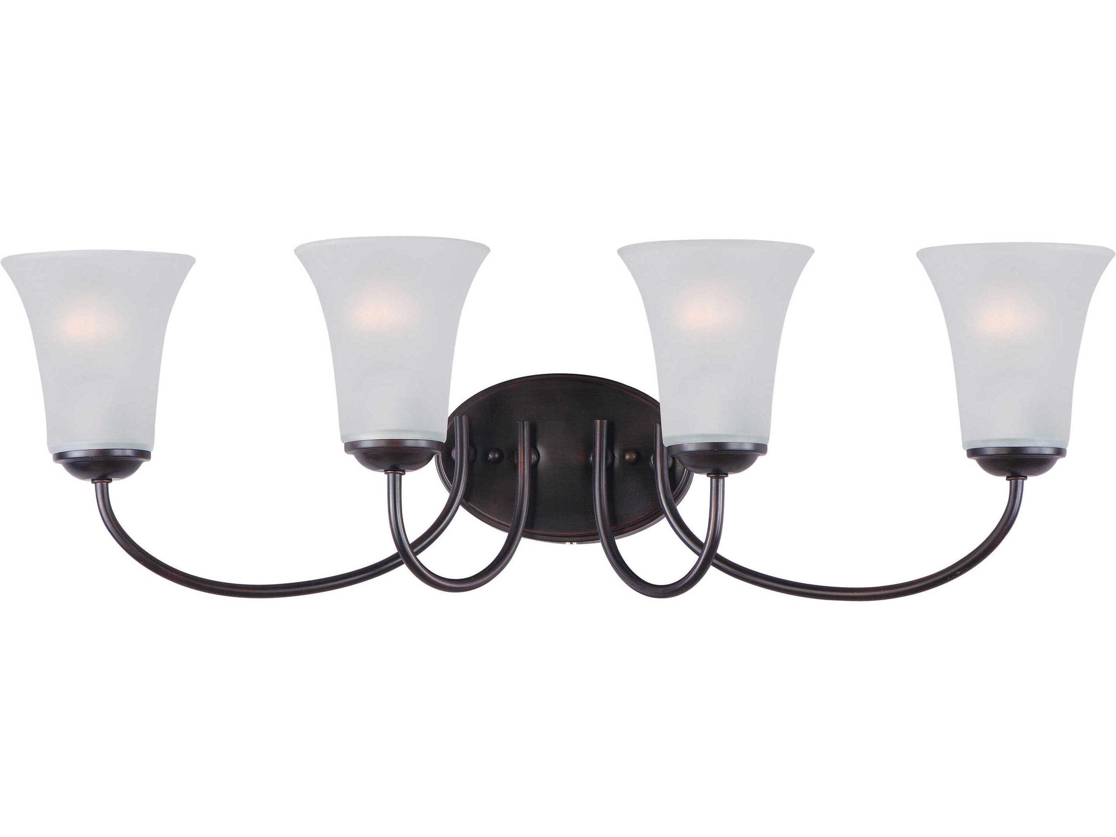 Logan 4-Light Oil Rubbed Bronze Glass Vanity Light