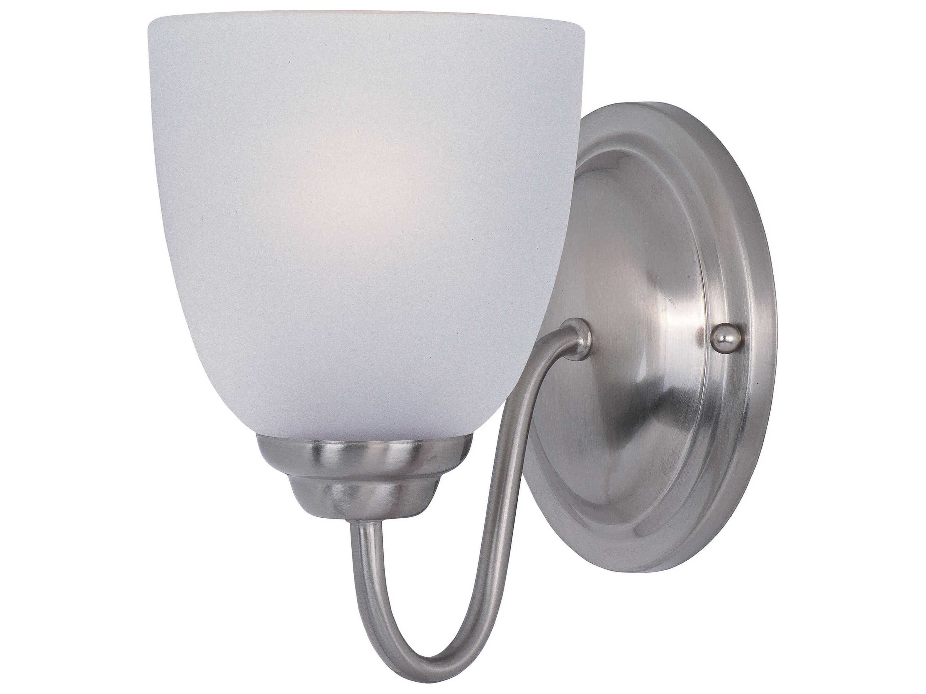 Stefan Satin Nickel Glass Wall Sconce