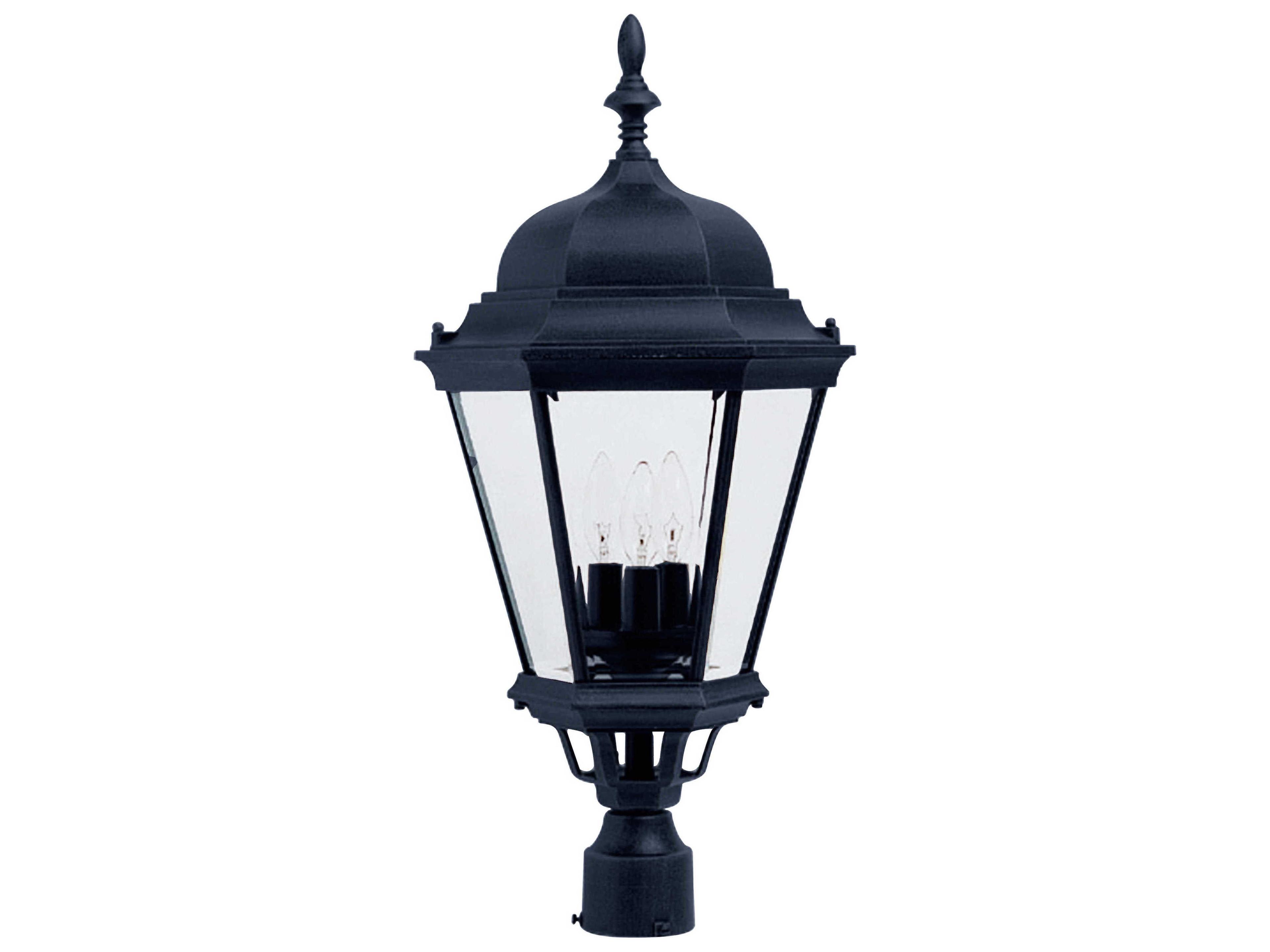 Westlake & Clear Glass 3 - Light Incandescent Outdoor Post Light