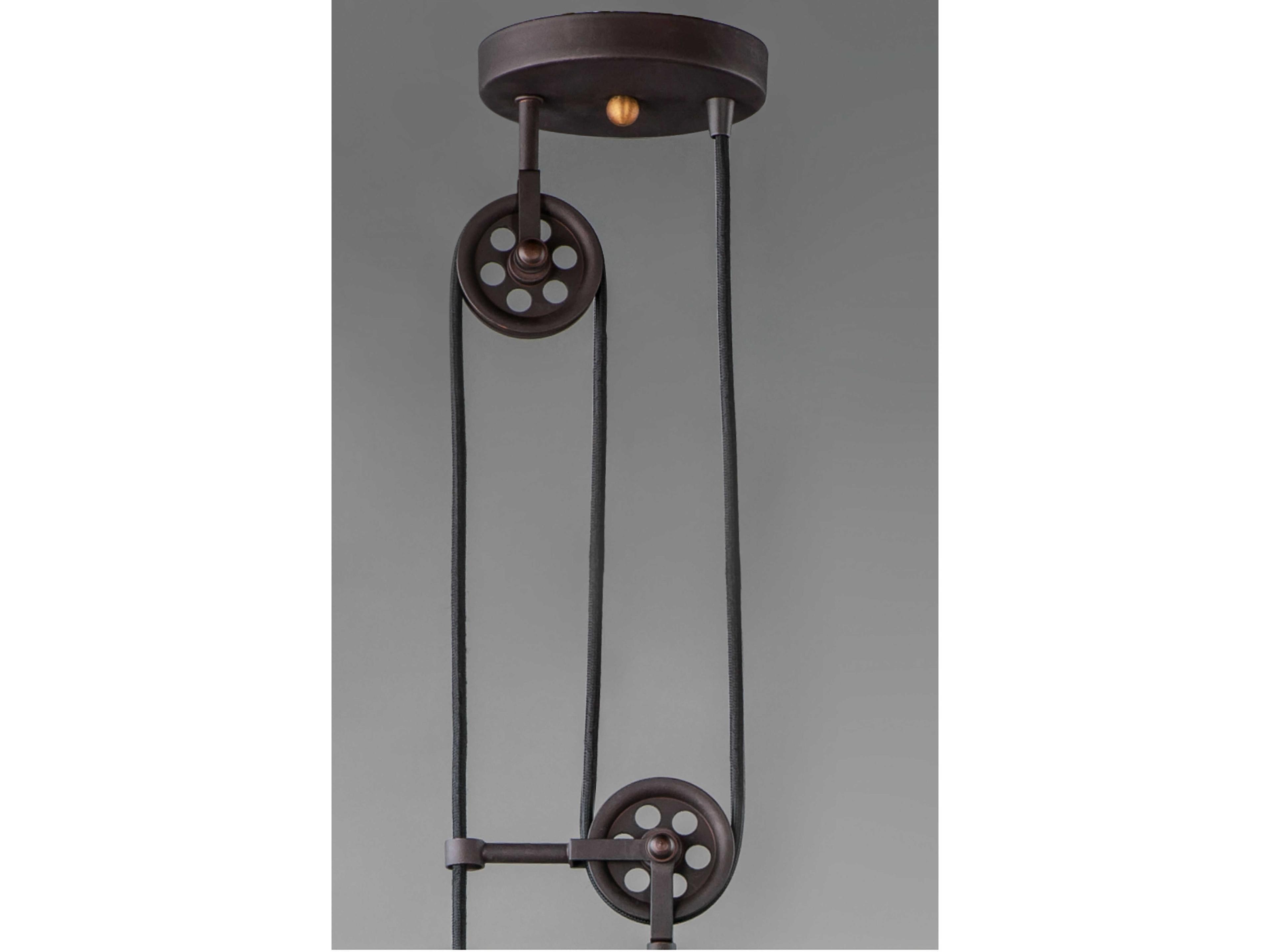 Maxim Lighting Tucson 1-Light Oil Rubbed Bronze Weathered Wood Brown Empire Pendant