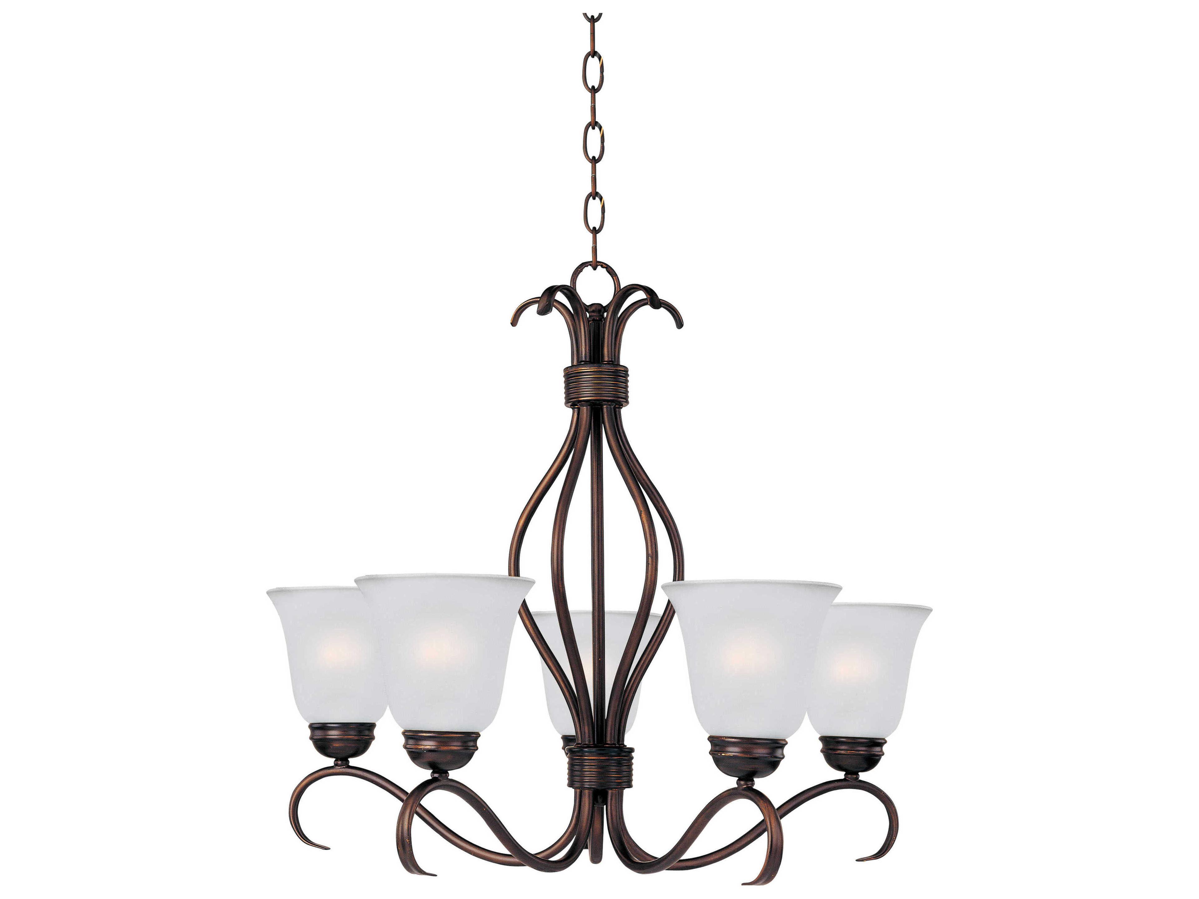 Basix 5-Light Oil Rubbed Bronze Glass Bell Chandelier