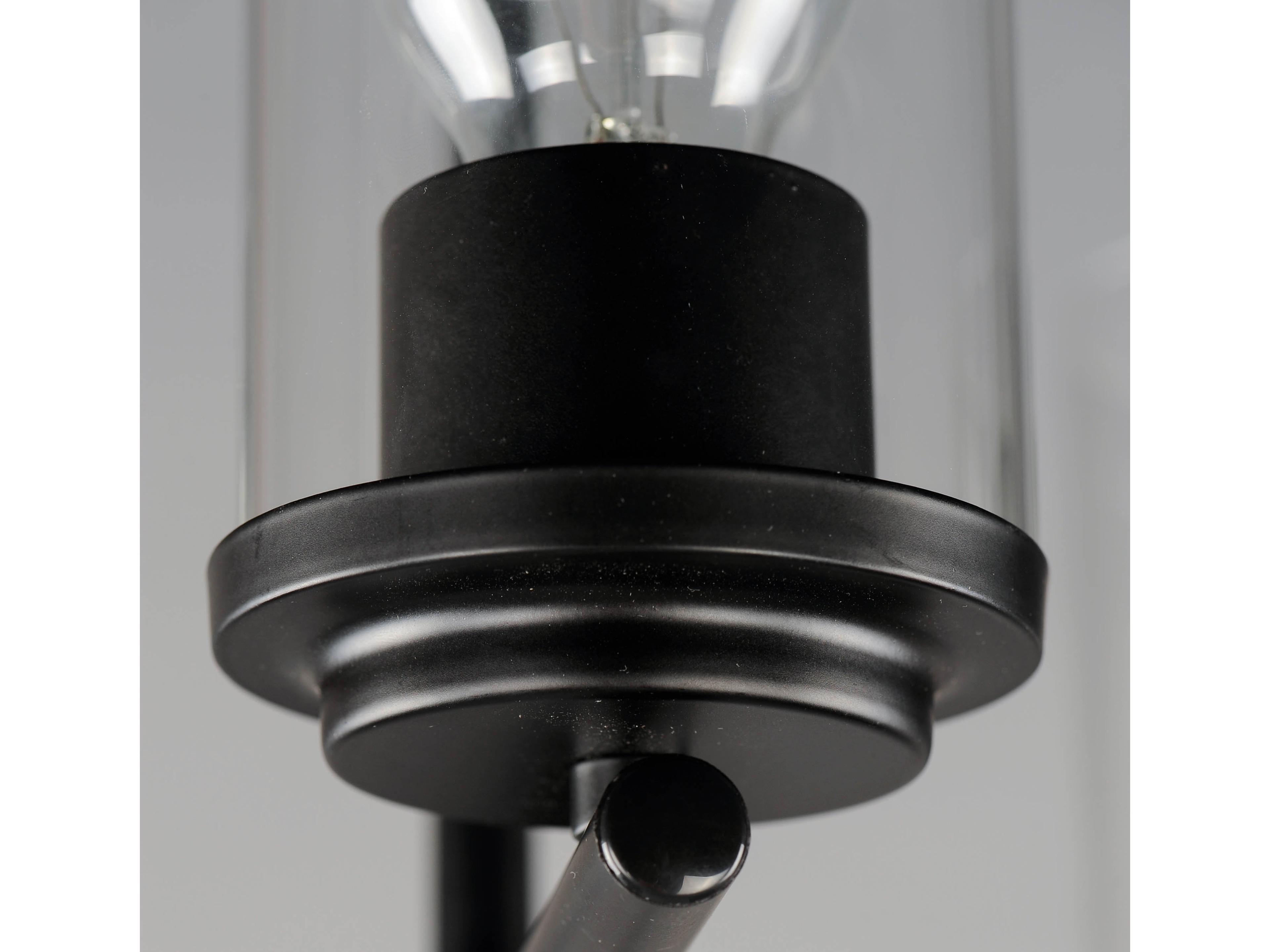 Maxim Lighting Corona 3-Light Black Glass Cylinder Chandelier