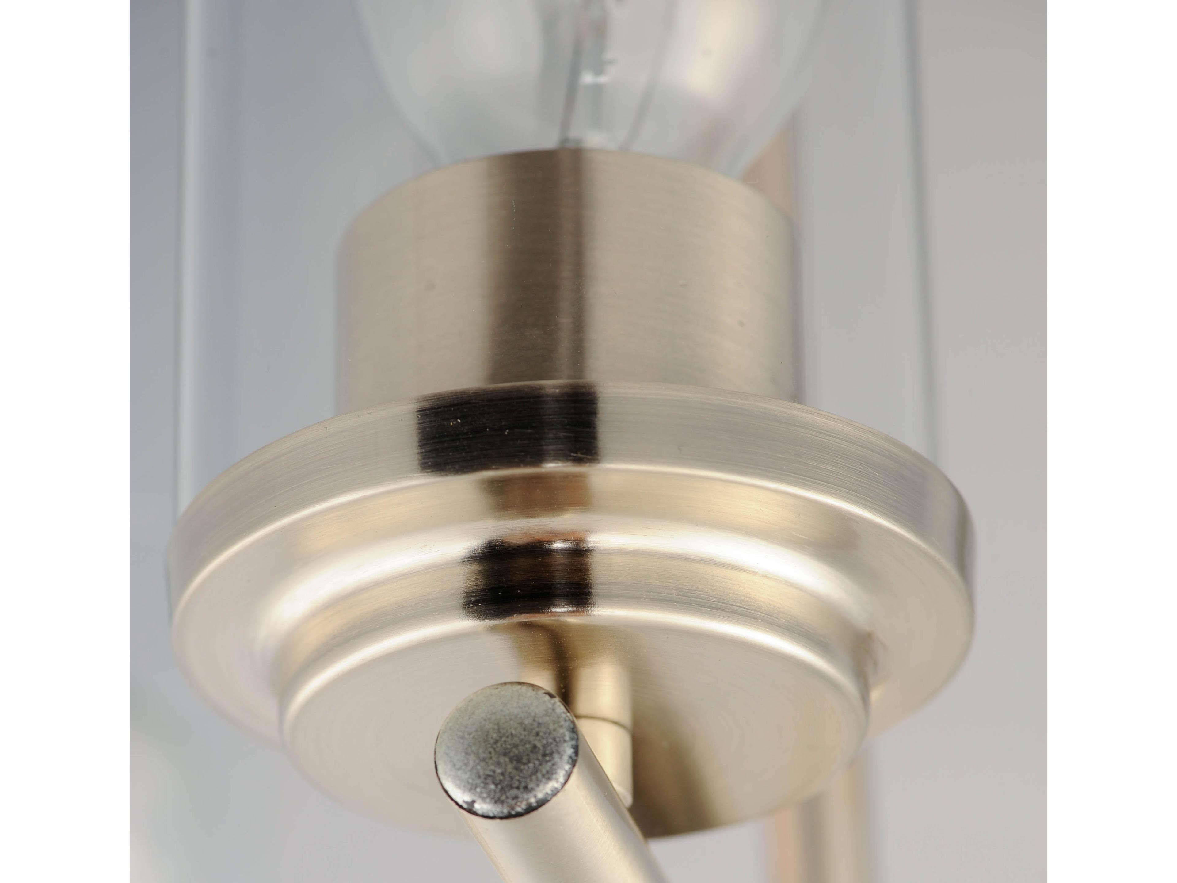 Maxim Lighting Corona 3-Light Satin Nickel Glass Cylinder Chandelier