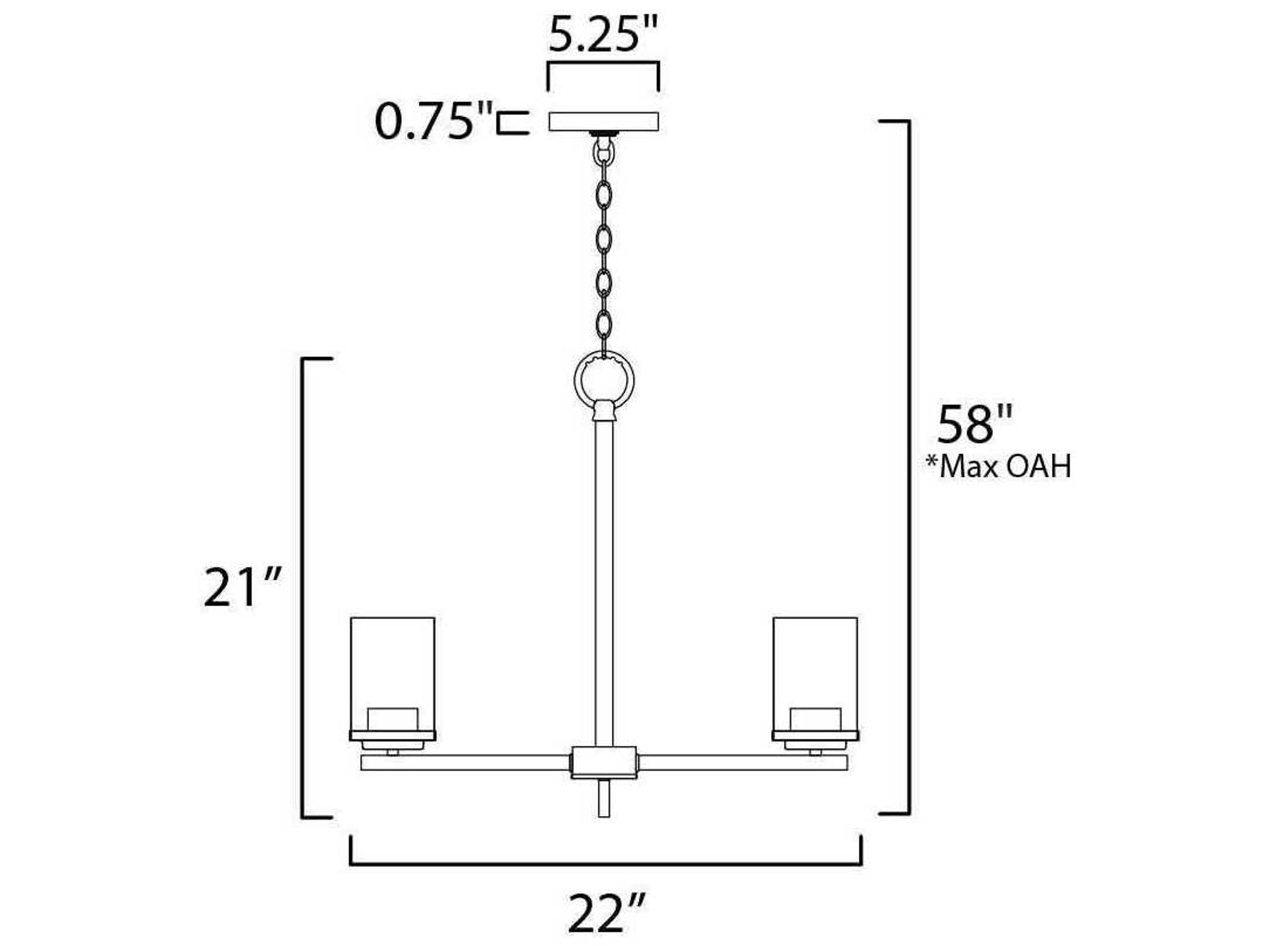 Maxim Lighting Corona 5-Light Satin Nickel Glass Cylinder Chandelier