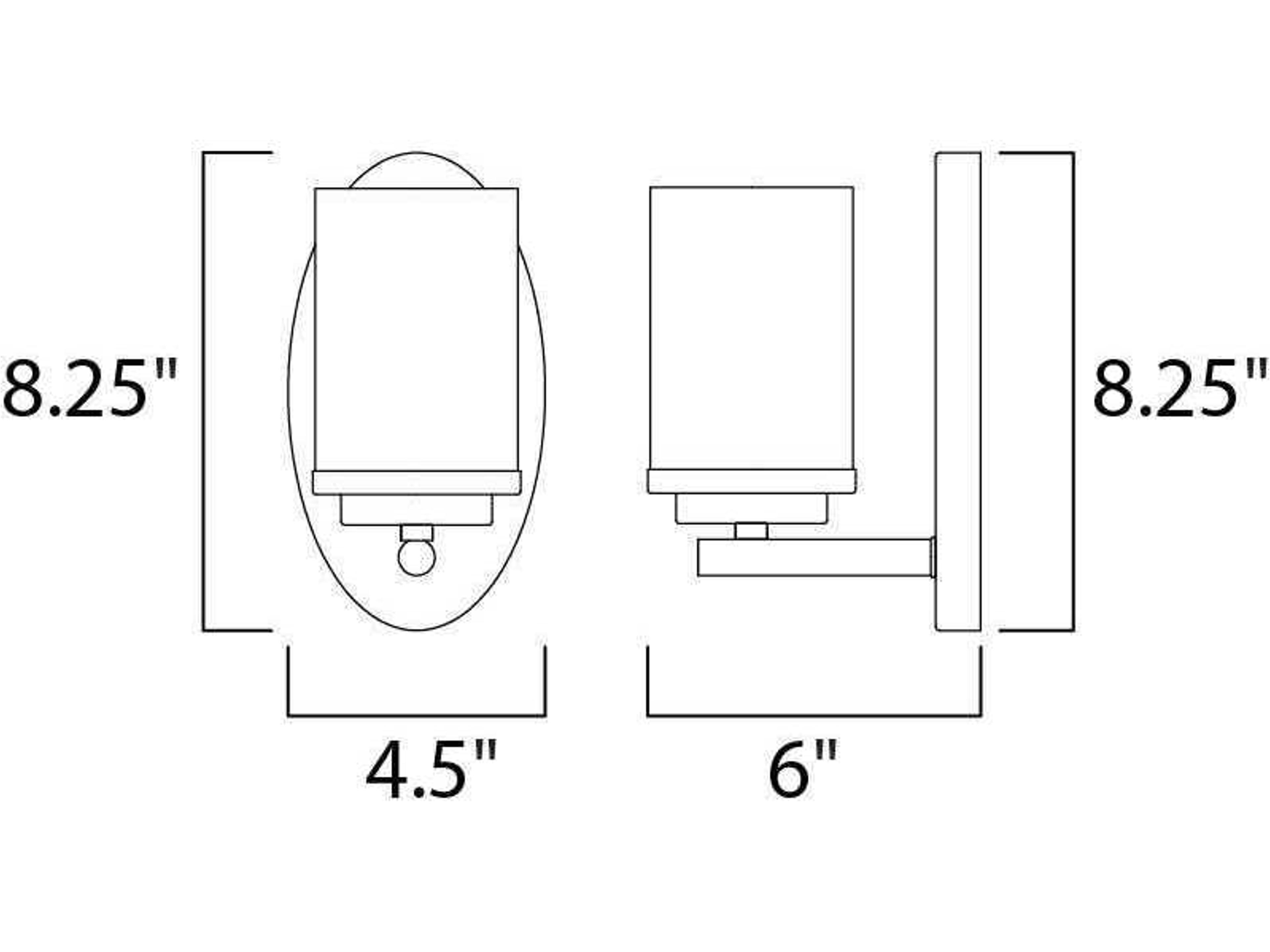 Maxim Lighting Corona 1-Light Polished Chrome Glass Wall Sconce