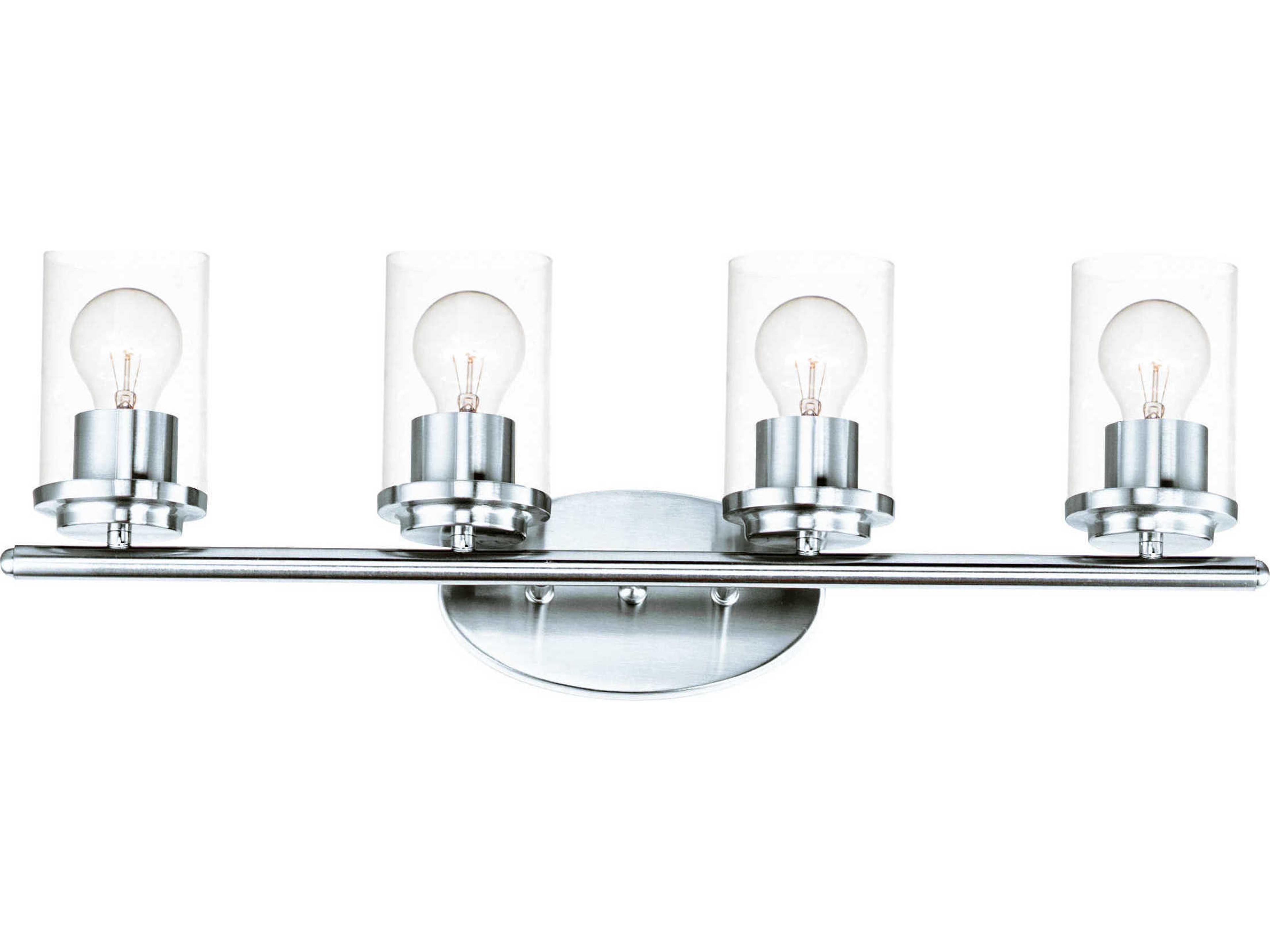 Corona 4-Light Polished Chrome Glass Vanity Light