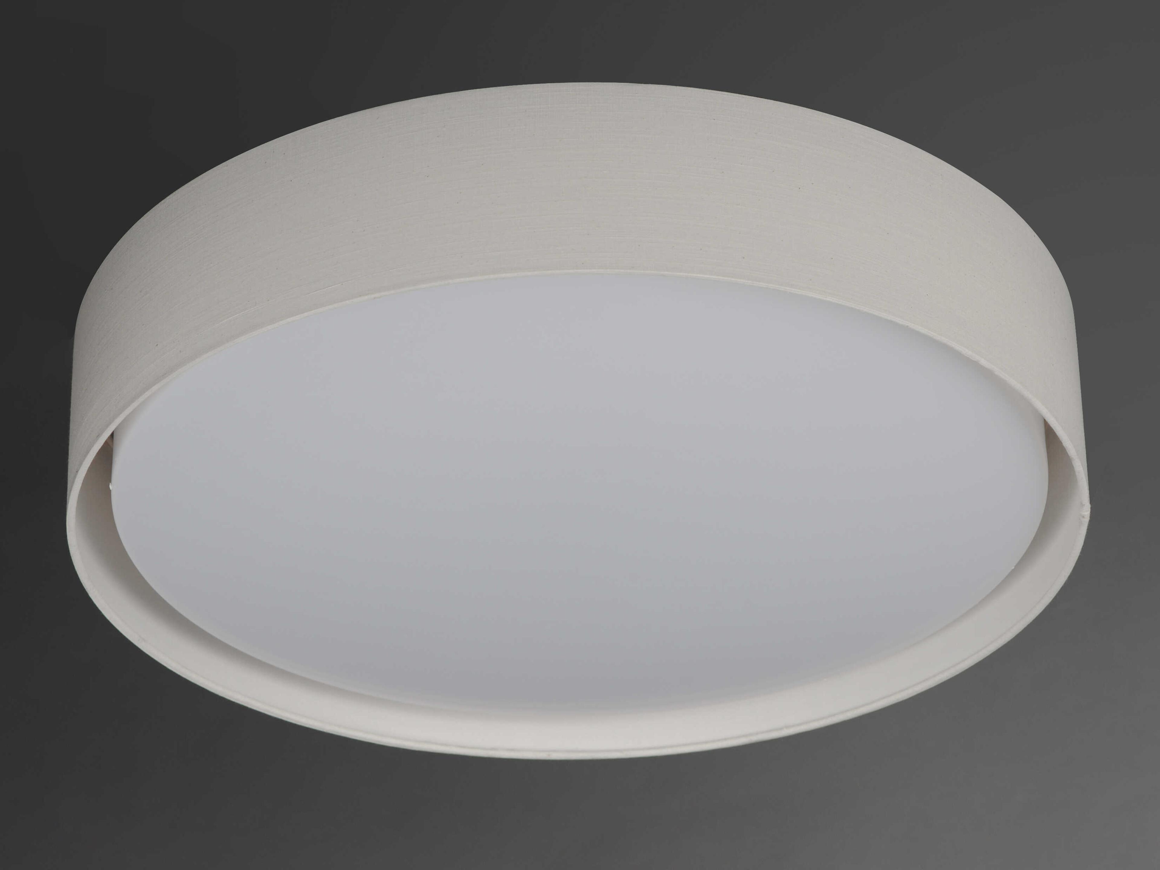 Maxim Lighting Prime 1-Light Oatmeal Off White LED Drum Flush Mount